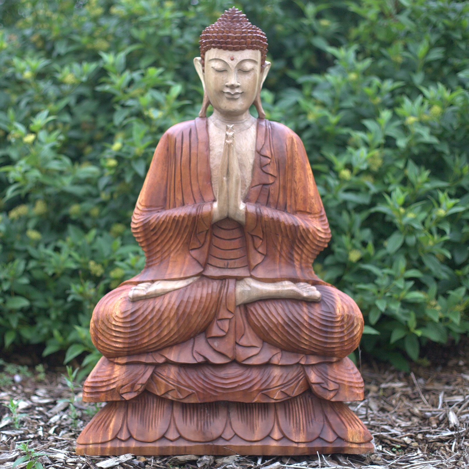 Estatua de Buda Tallada a Mano - 80cm Bienvenido - Imagen 6