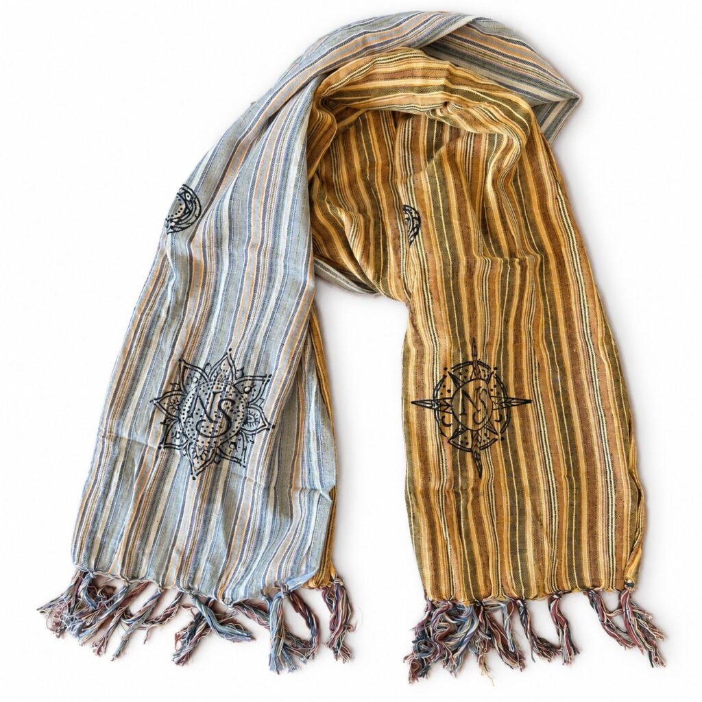 Nomad Sari - Bufanda de bendición de viaje - 170x50cm - Banderas de oración