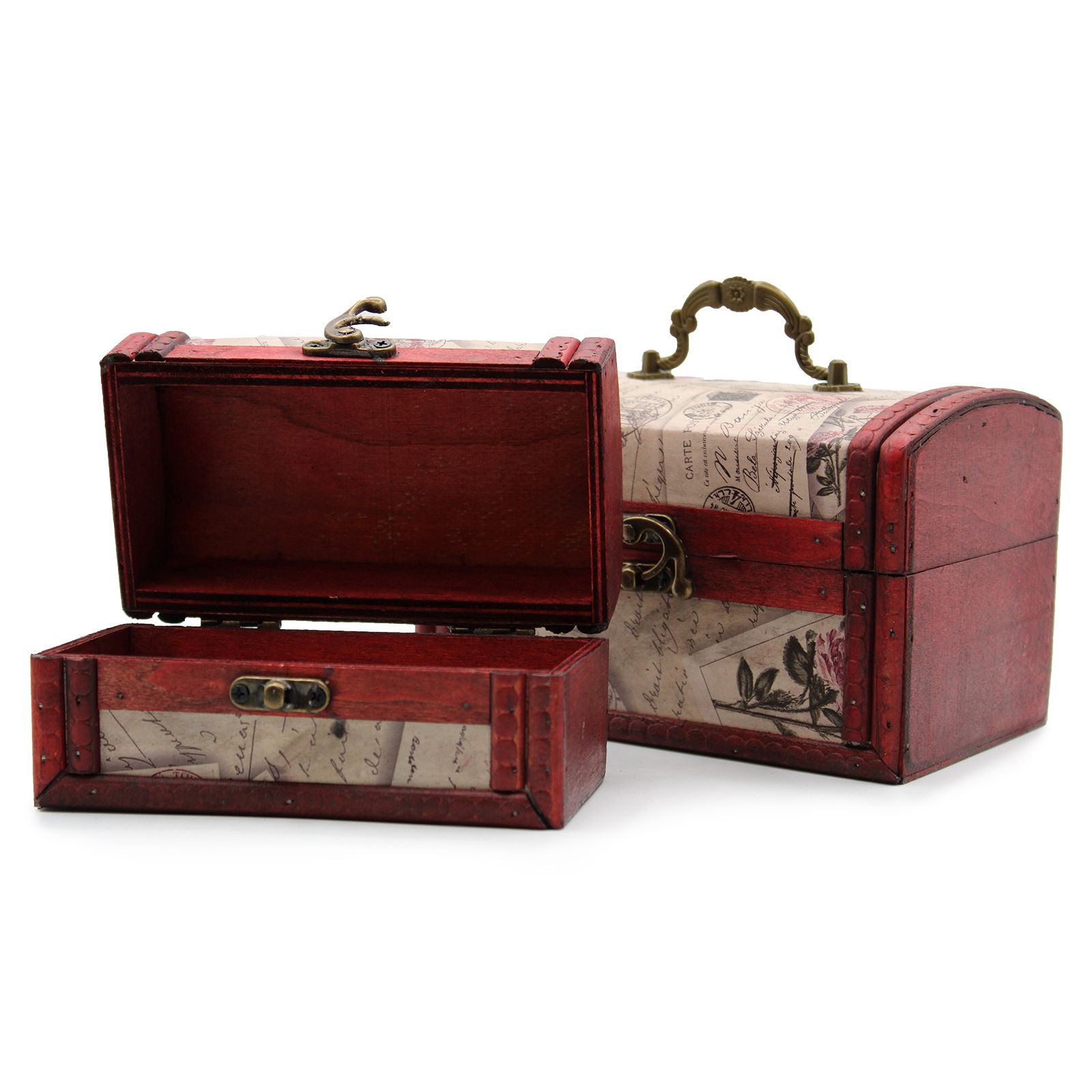Juegos de 2 cajas coloniales - Rose Design - Imagen 2