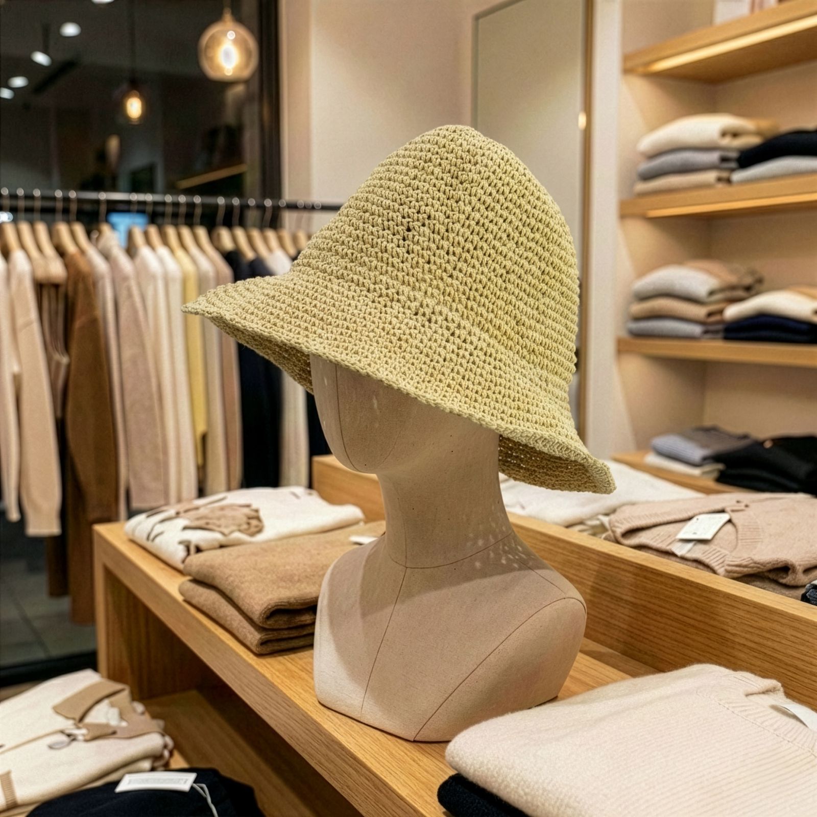 Sombrero de paja tipo floppy para el sol - beige natural - Imagen 7