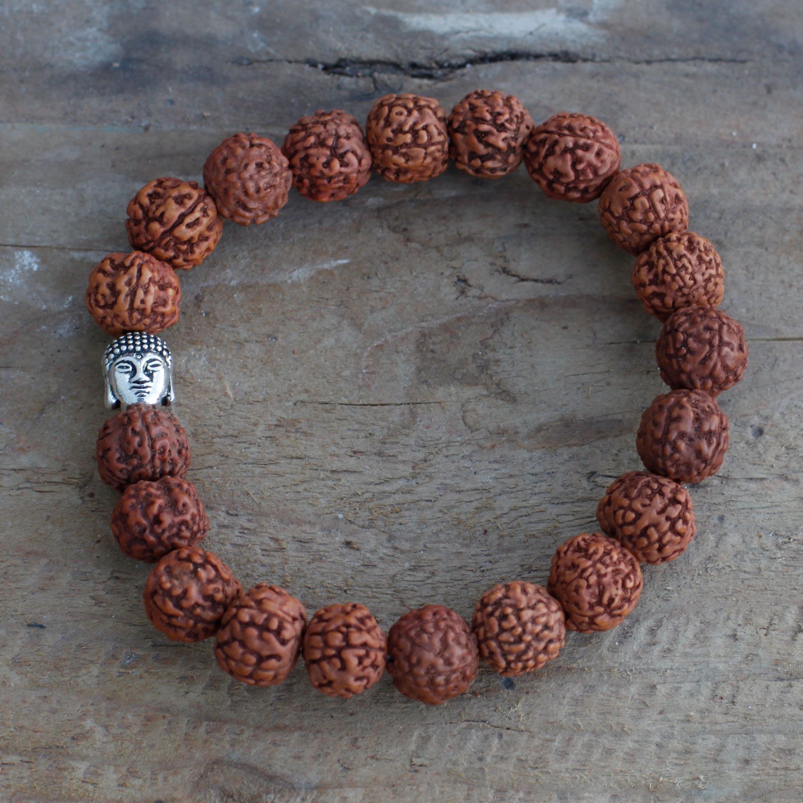 Rudraksha Brazalete de Buda Japa Mala - Natural - Imagen 3