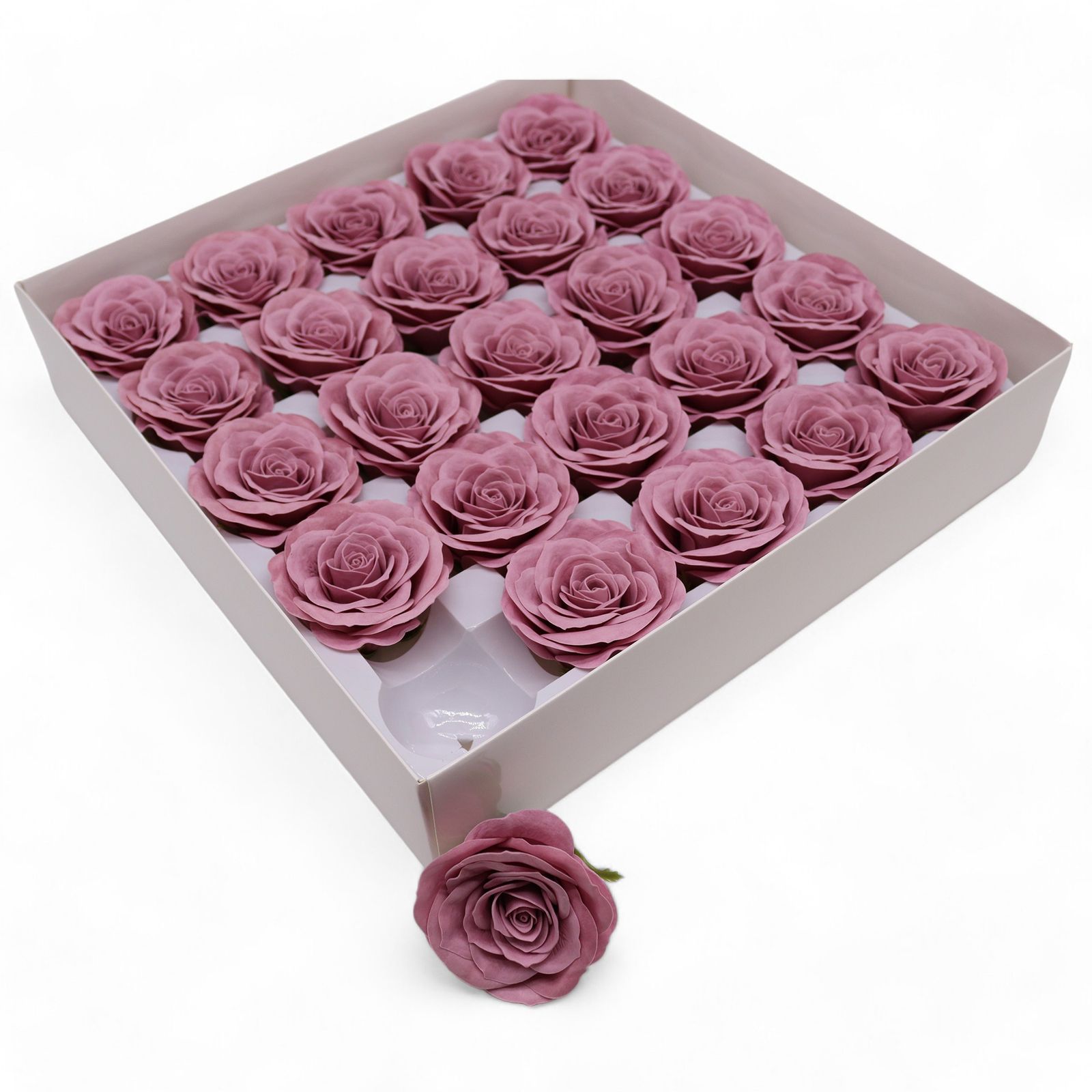 Flor de jabón artesanal - Vintage Rose - Malva - Imagen 6