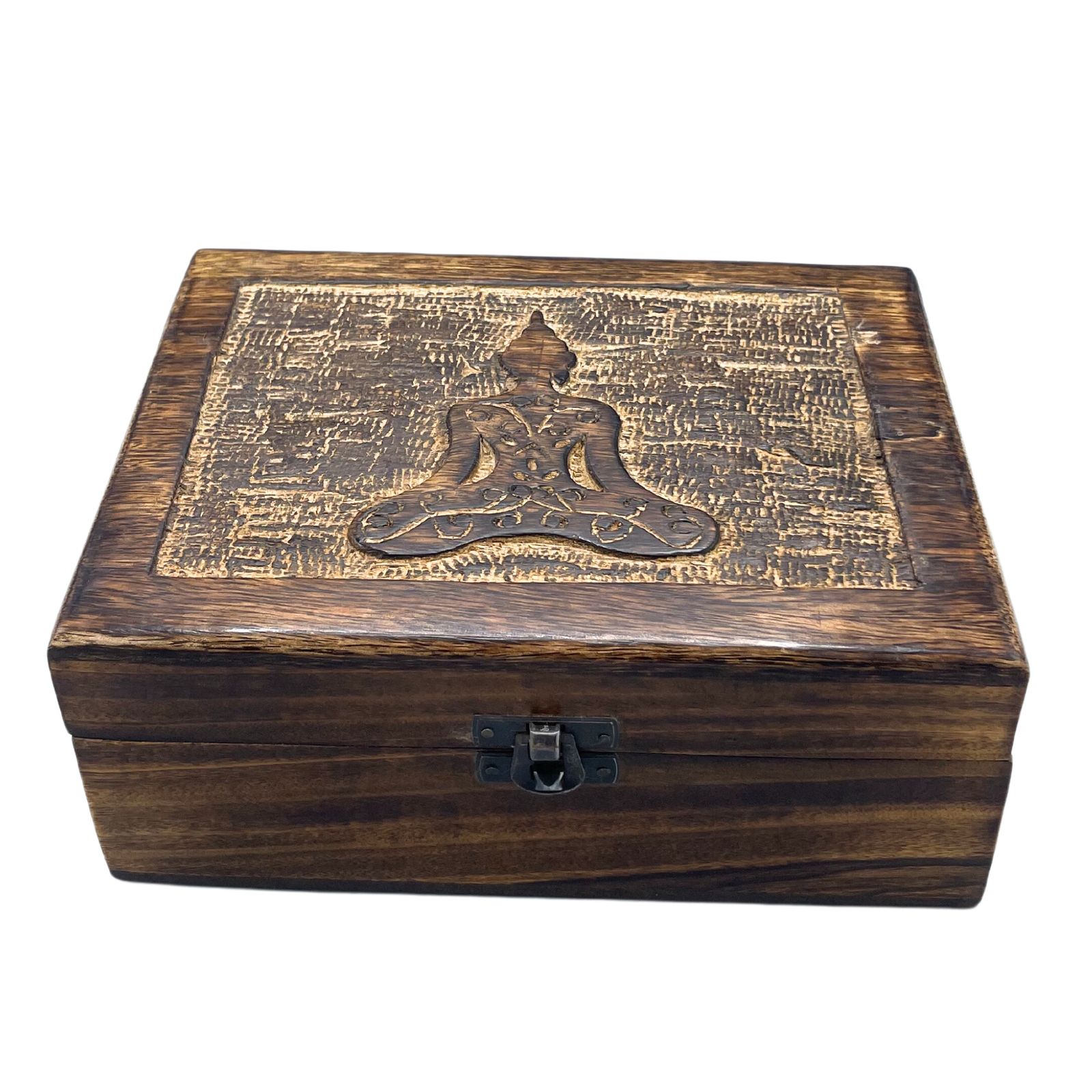Caja de Recuerdos Grande de Madera 20x15x7,5cm - Buda - Imagen 3