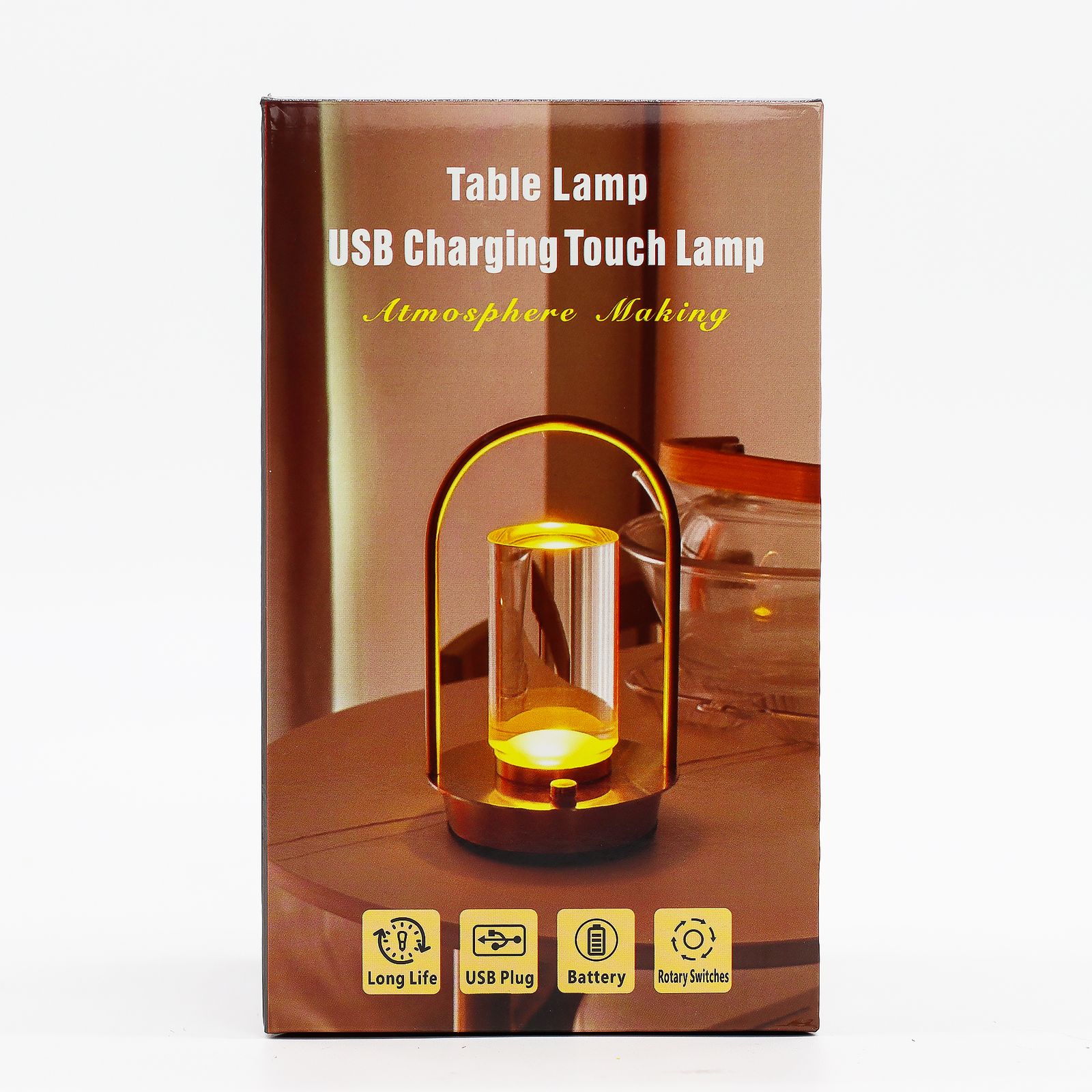 Lámpara táctil - Linterna de cristal - USB (C) - Recargable (2000 vatios) - Imagen 5