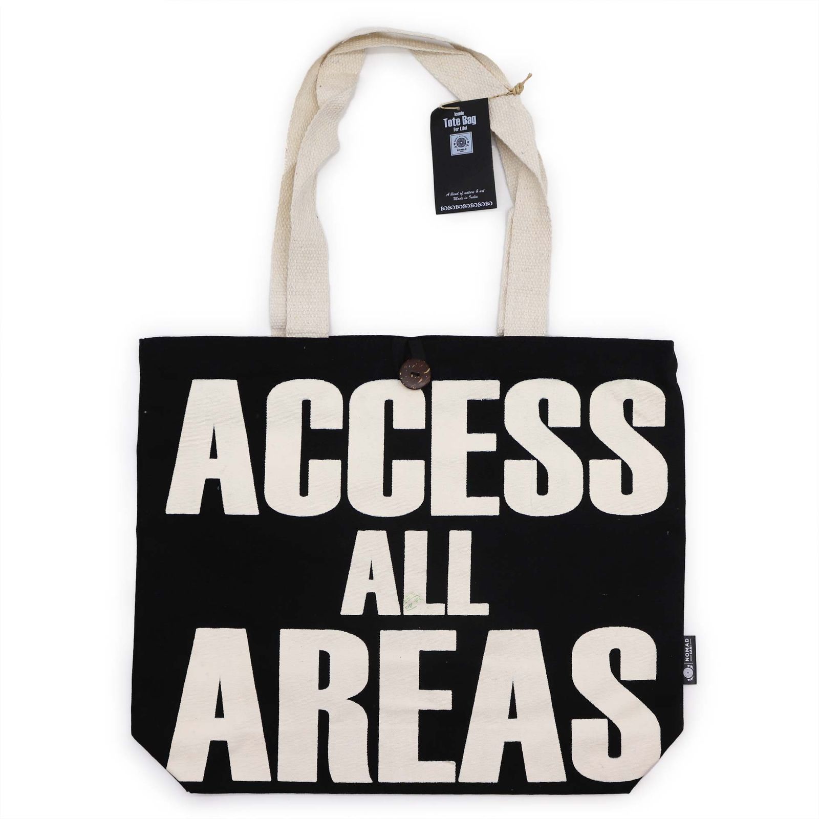 Bolso Básico Icónico - ACCESO A TODAS LAS ÁREAS -Negro natural 10 oz (36 x 43 x 10 cm)