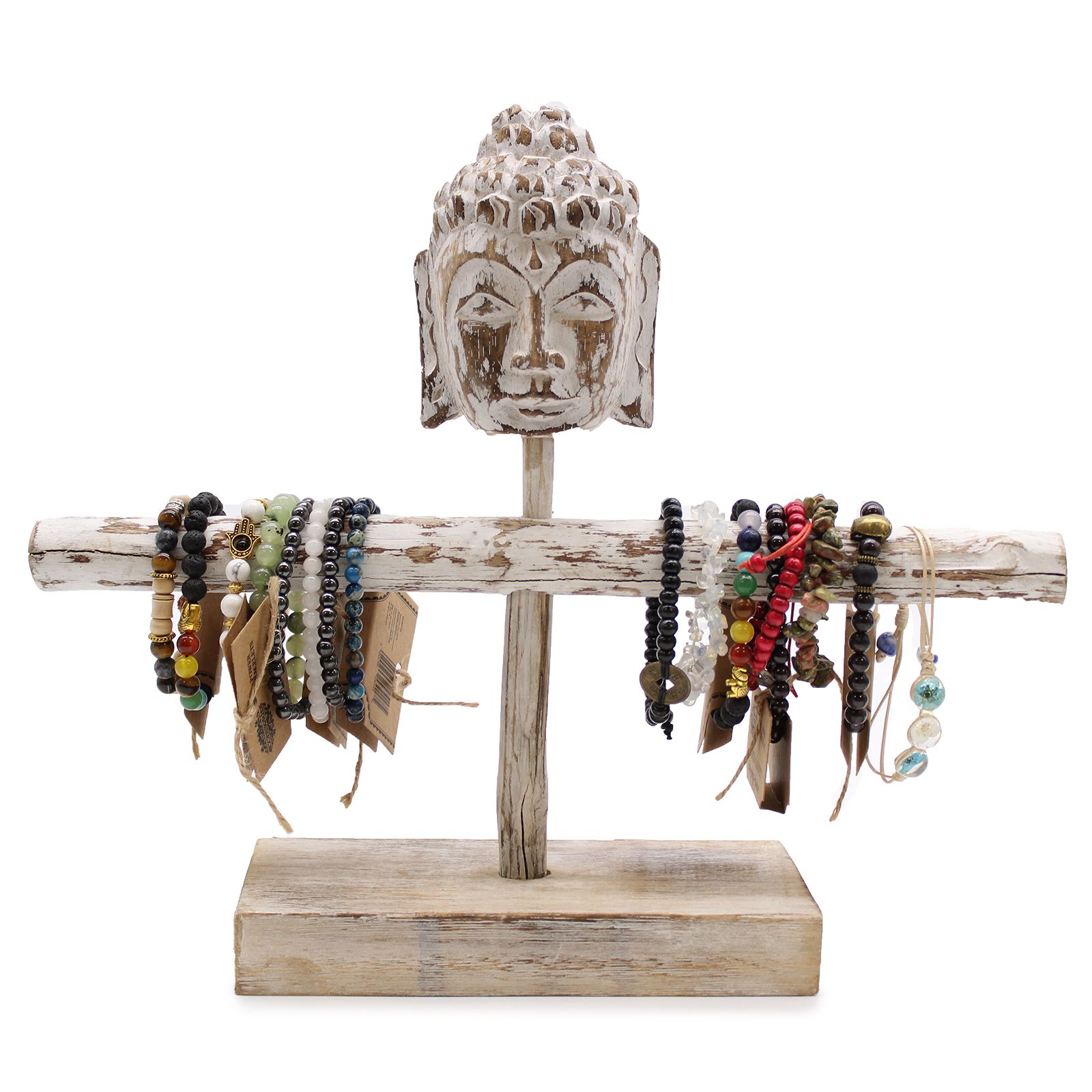 Rama única y soporte de Buda - Blanqueado - Imagen 4