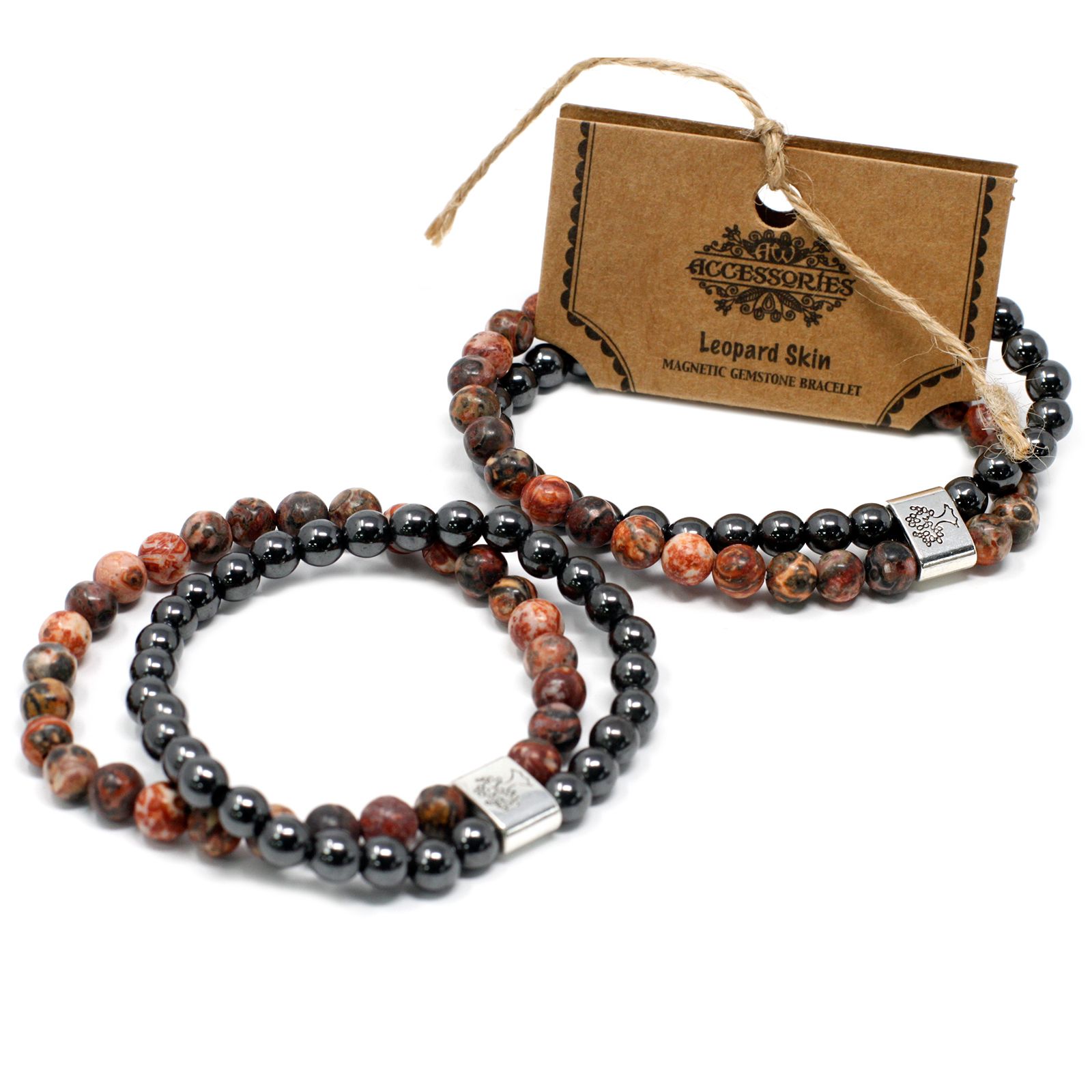 Pulsera de Piedras Preciosas Magnéticas - Piel de Leopardo - Imagen 4