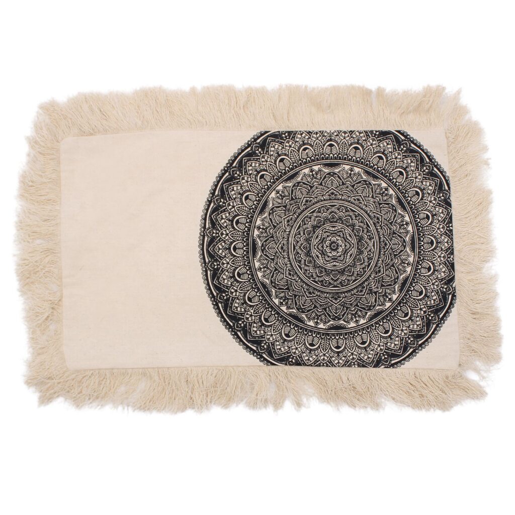 Cojín Mandala Tradicional - 30x50cm - negro