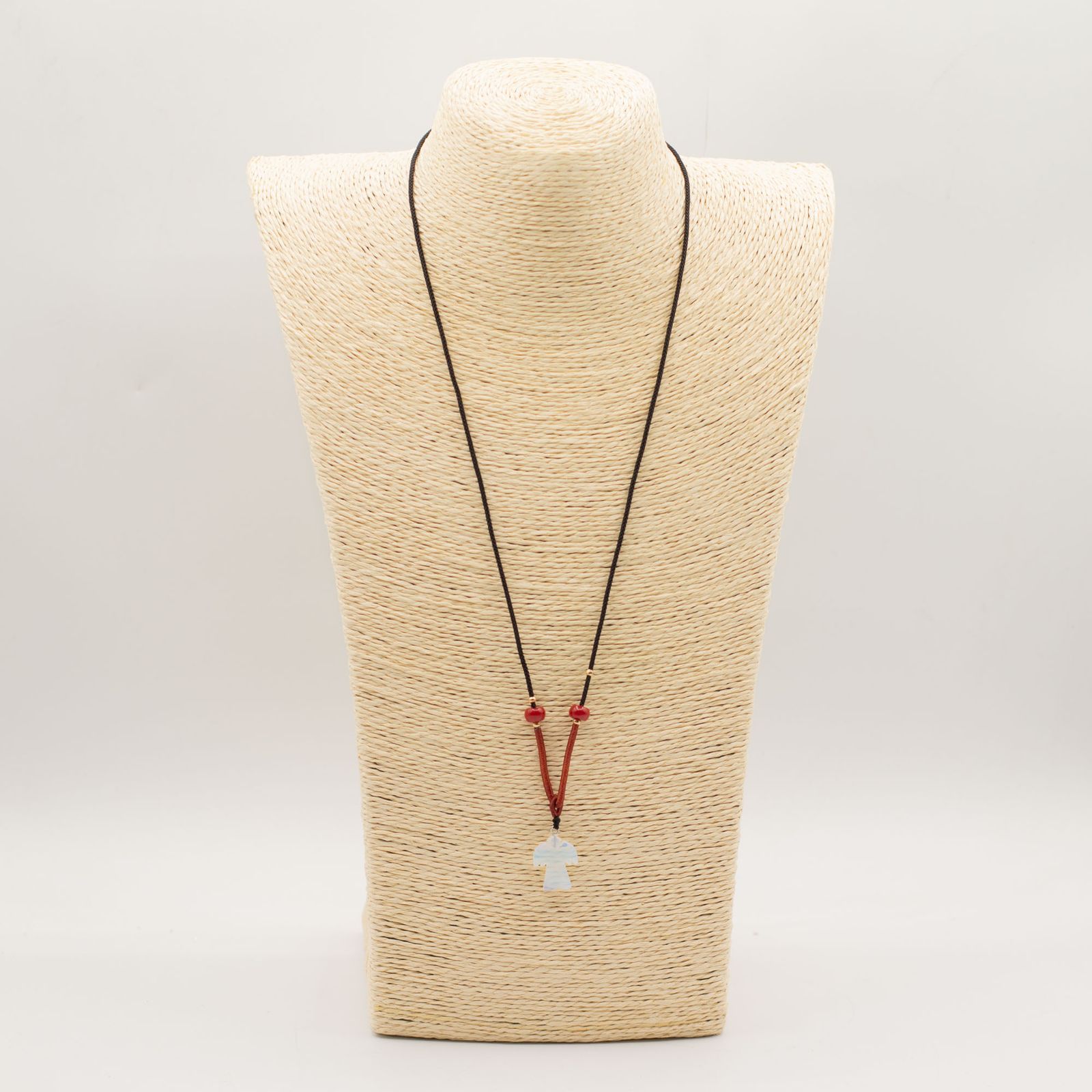 Collar de cuerda con colgante de piedra preciosa - Ángel de Opalita - Imagen 2