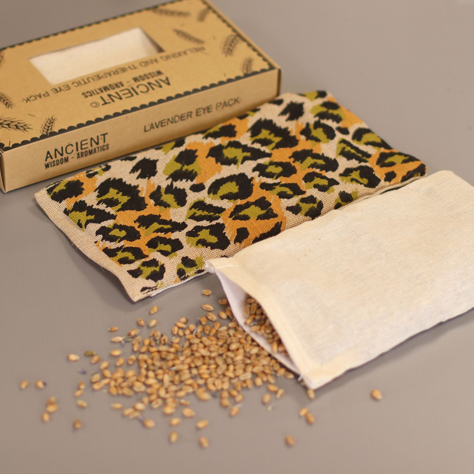 Almohada para los ojos de algodón natural lavanda y juco en caja de regalo - Leonardo Nocturno - Imagen 2