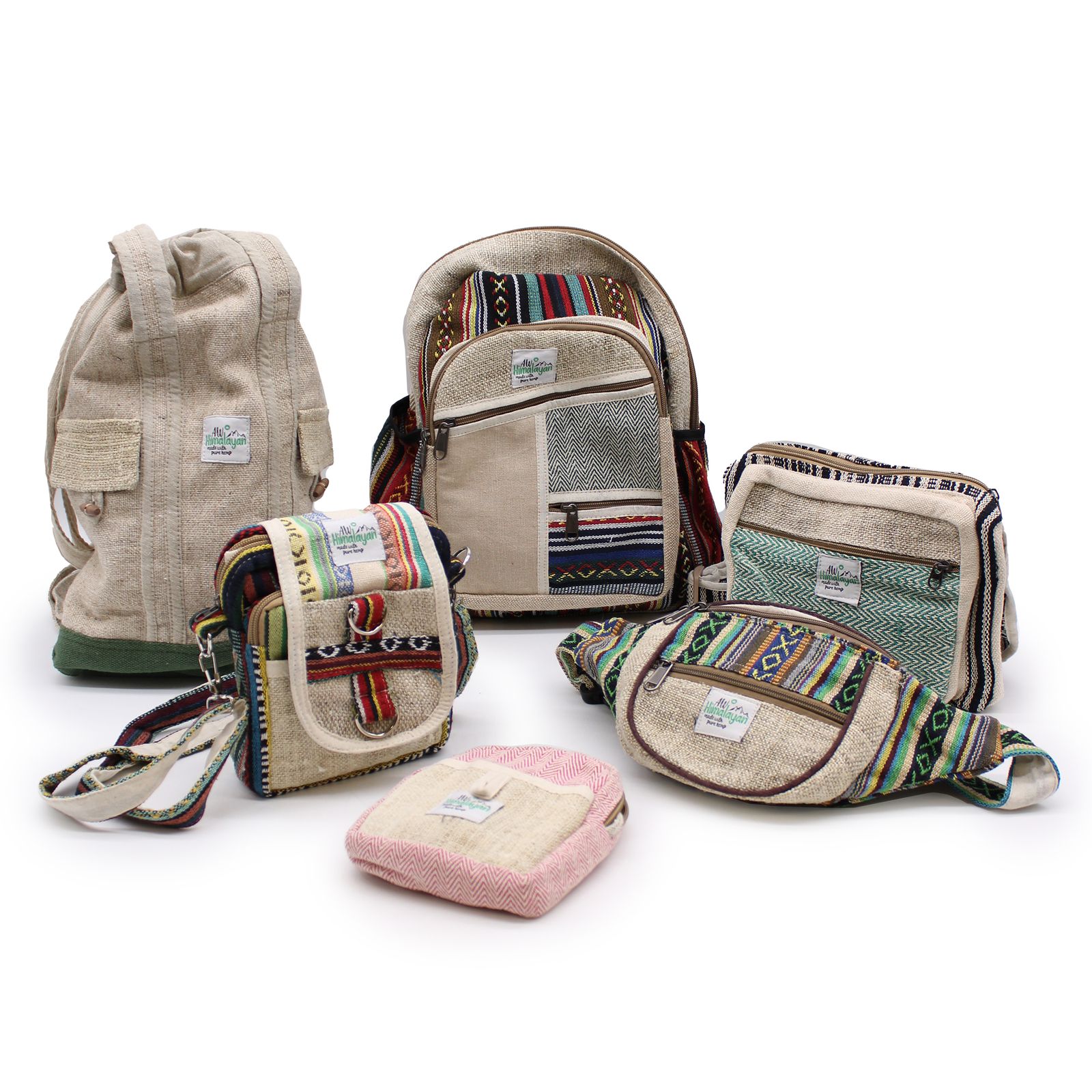 Mochila pequeña de cáñamo - Estilo cuerda y bolsillos - Imagen 4