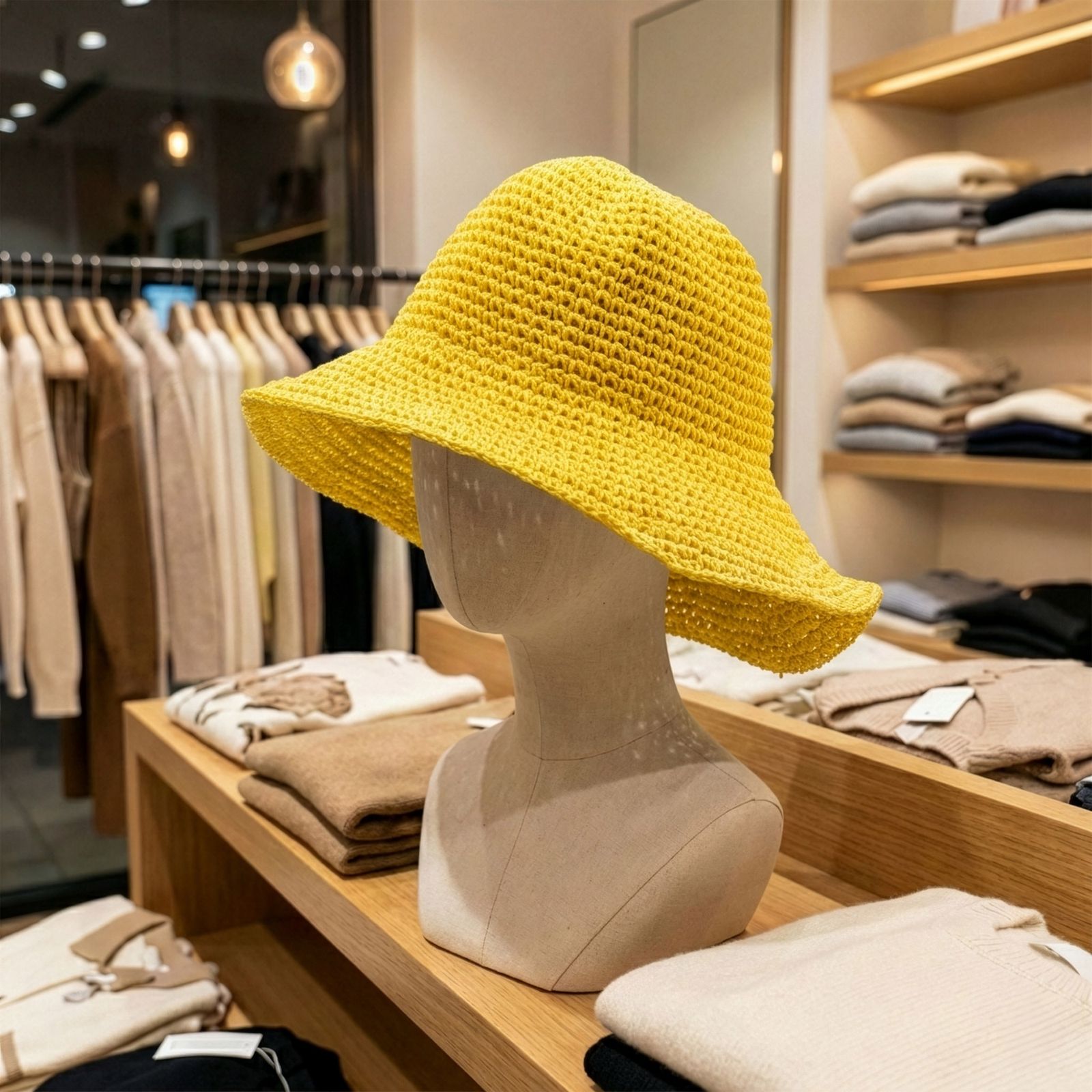 Nomad Sari Sombrero de Paja de Ala Ancha para Sol - Amarillo - Imagen 7