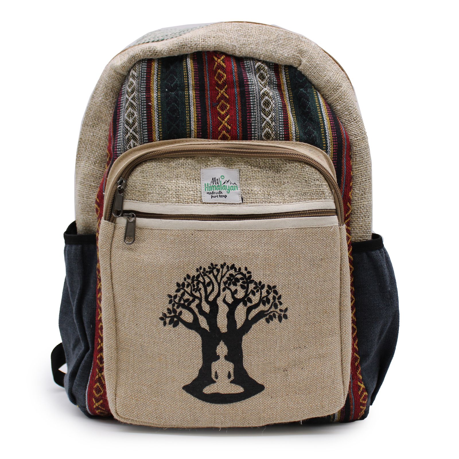 Mochila Grande De Cáñamo - Bohdi Tree Design - Imagen 6