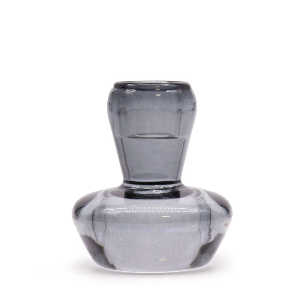 Portavelas reversible con diseño de seta para cena / vela de té - Gris medianoche