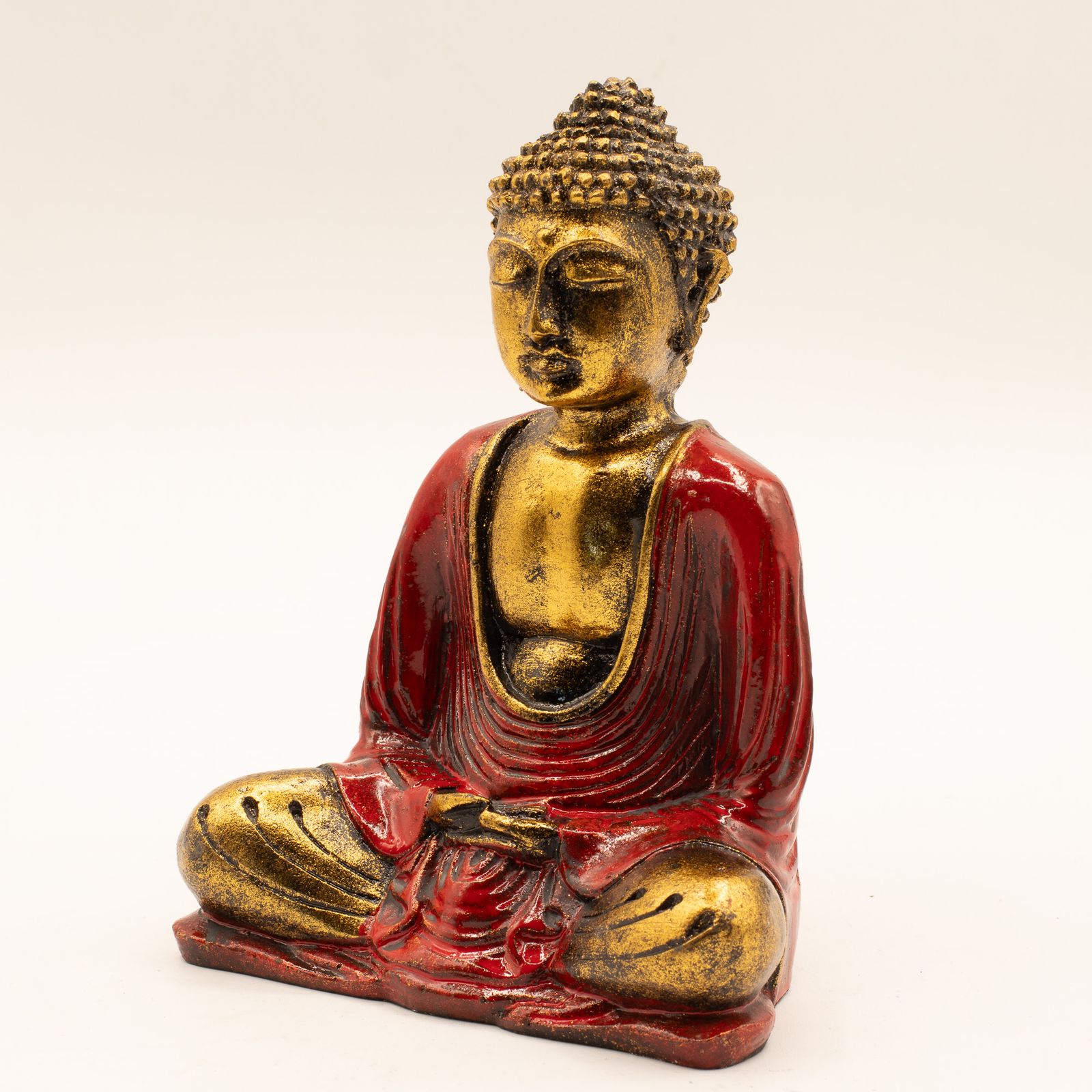 Buddha Rojo y Oro - Med - Imagen 3