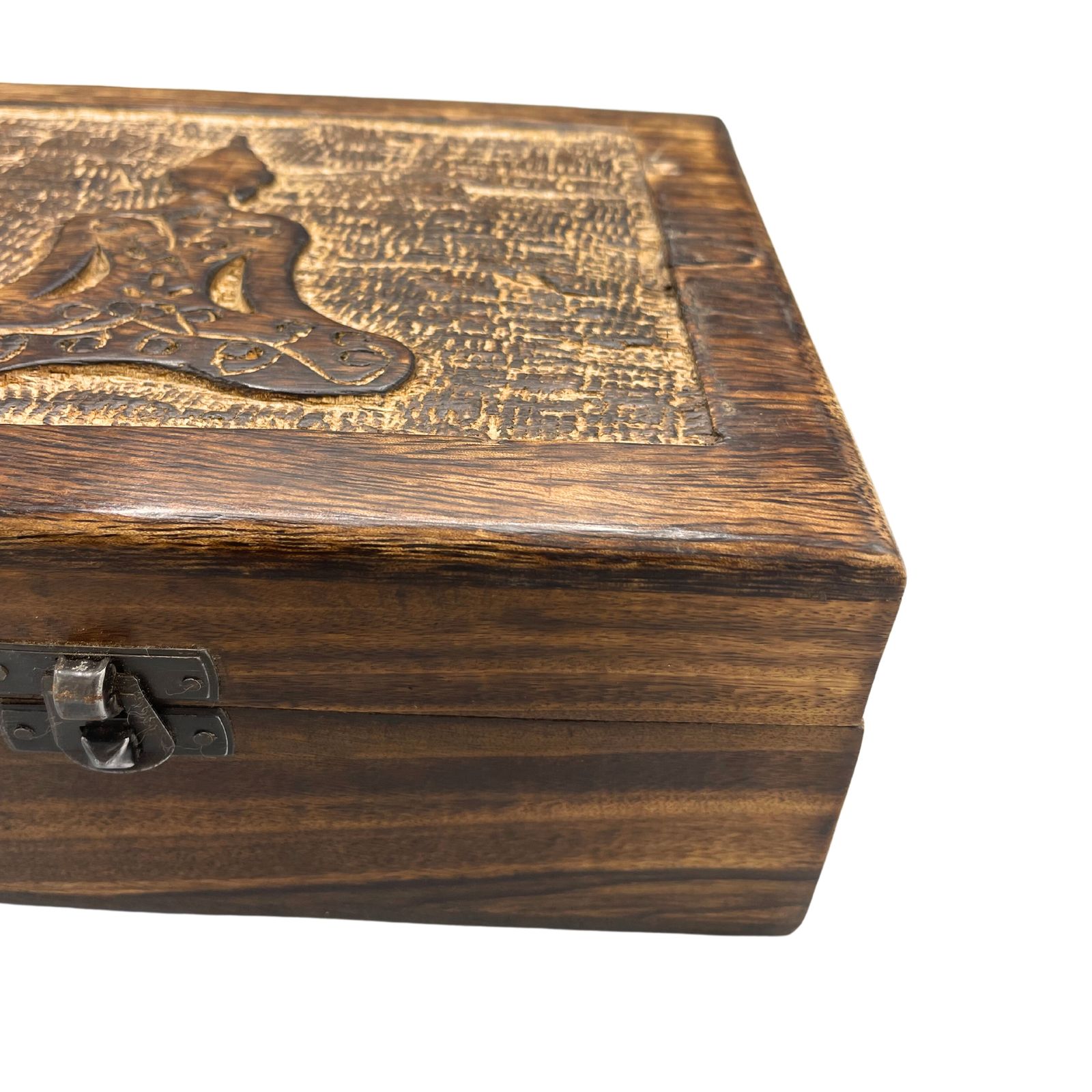 Caja de Recuerdos Grande de Madera 20x15x7,5cm - Buda - Imagen 2