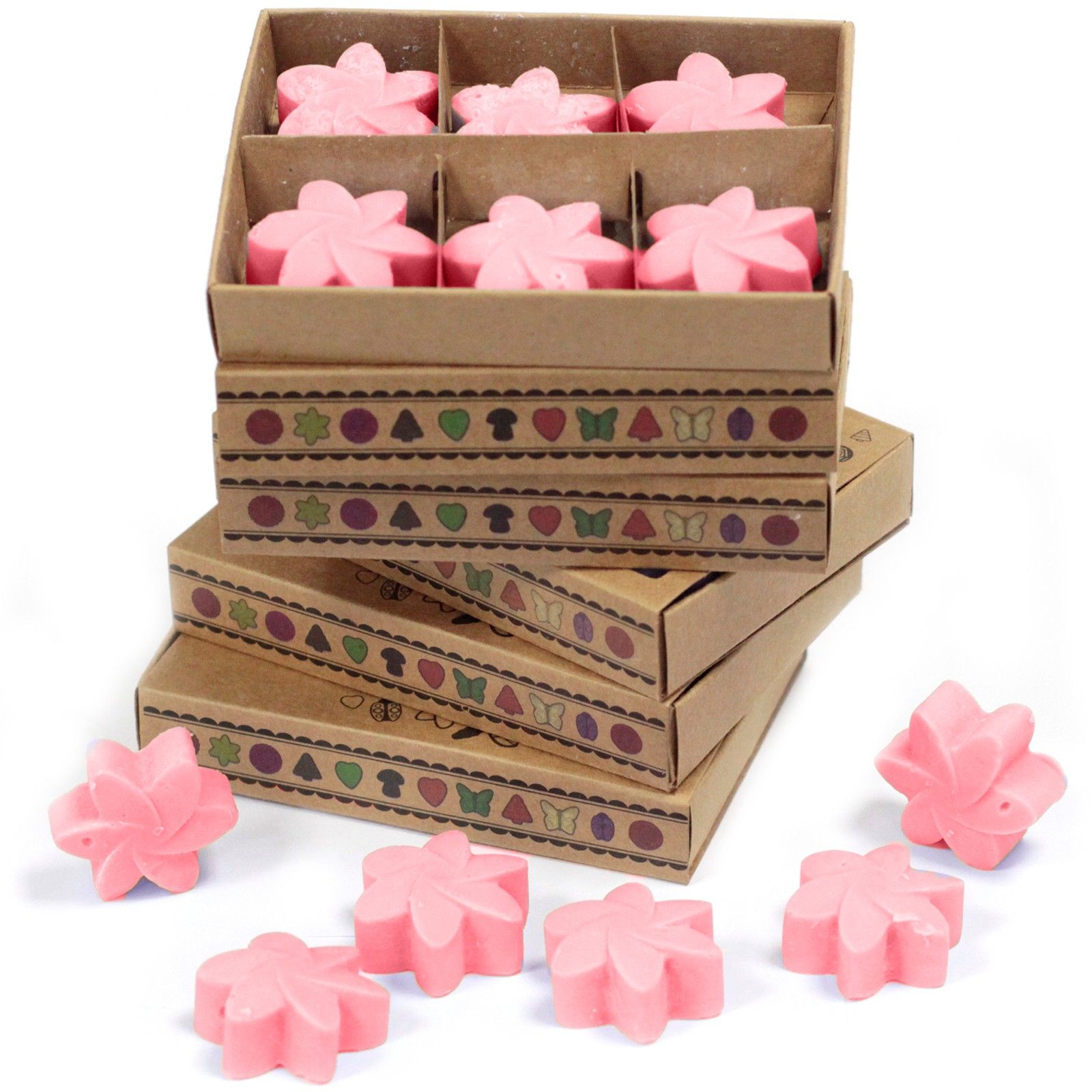 Caja de 6 ceras de Soja - Rosa clásica - Imagen 6