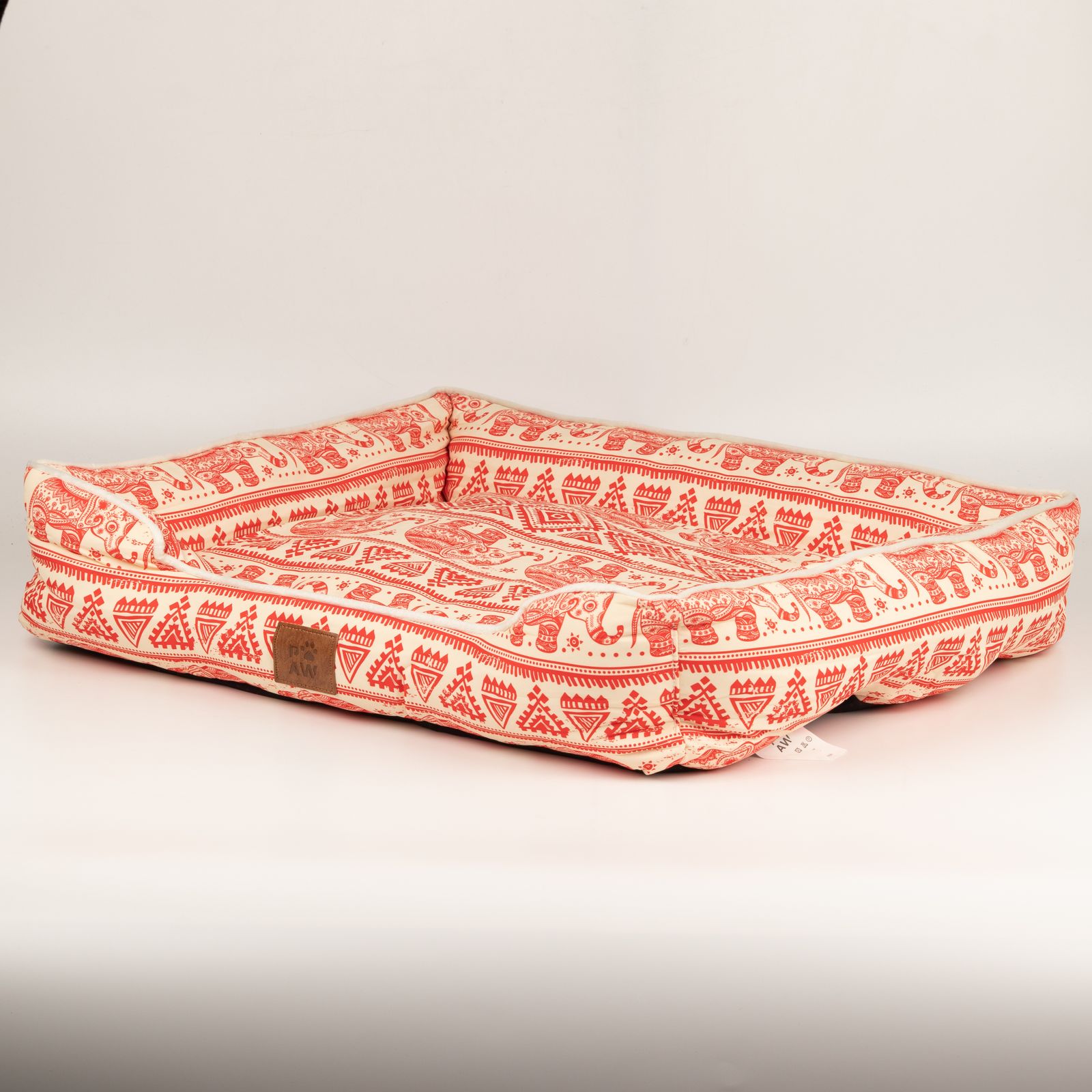 PAW Bed – Lucky Elephant – Rojo – 60 × 50 × 14cm - Imagen 4