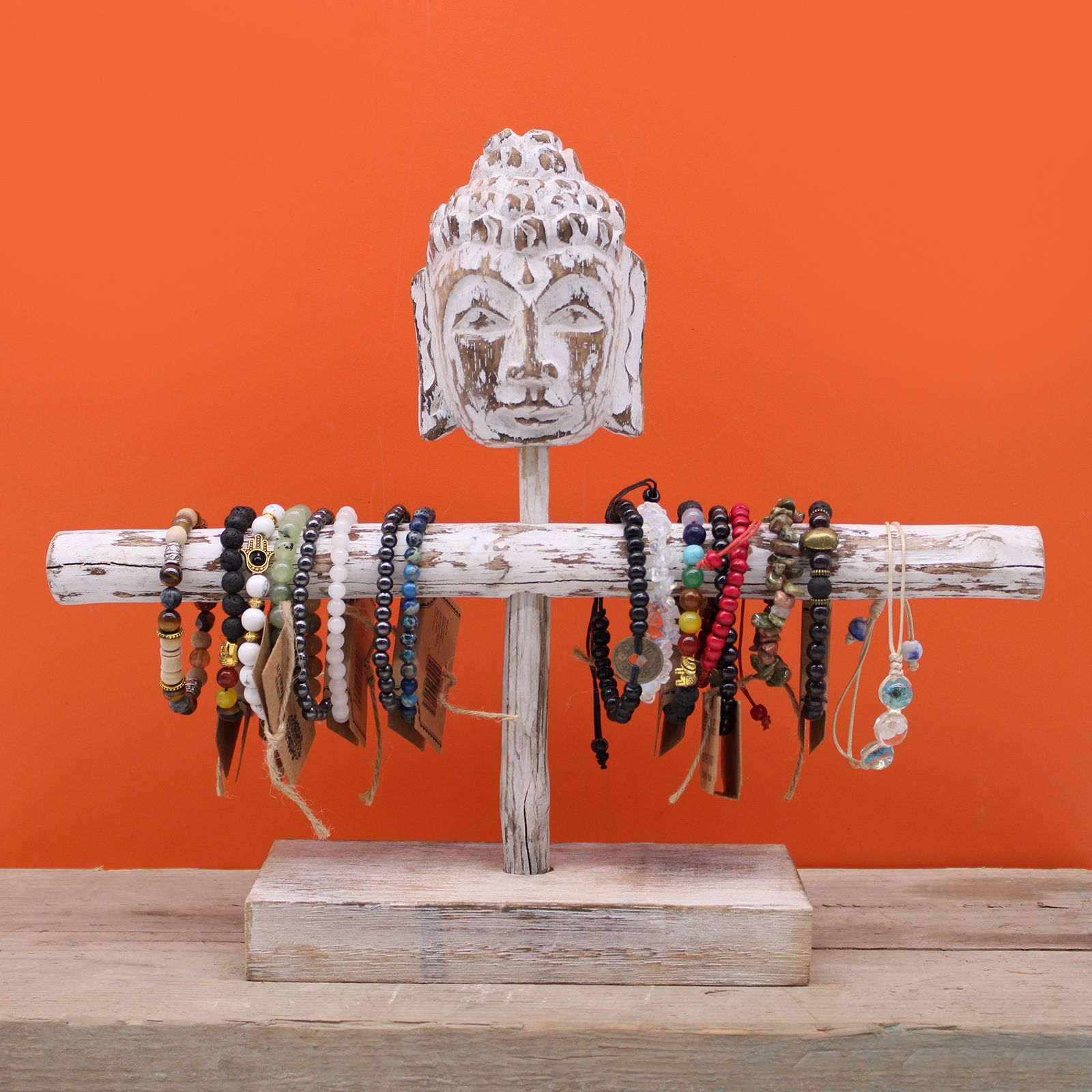 Rama única y soporte de Buda - Blanqueado - Imagen 3