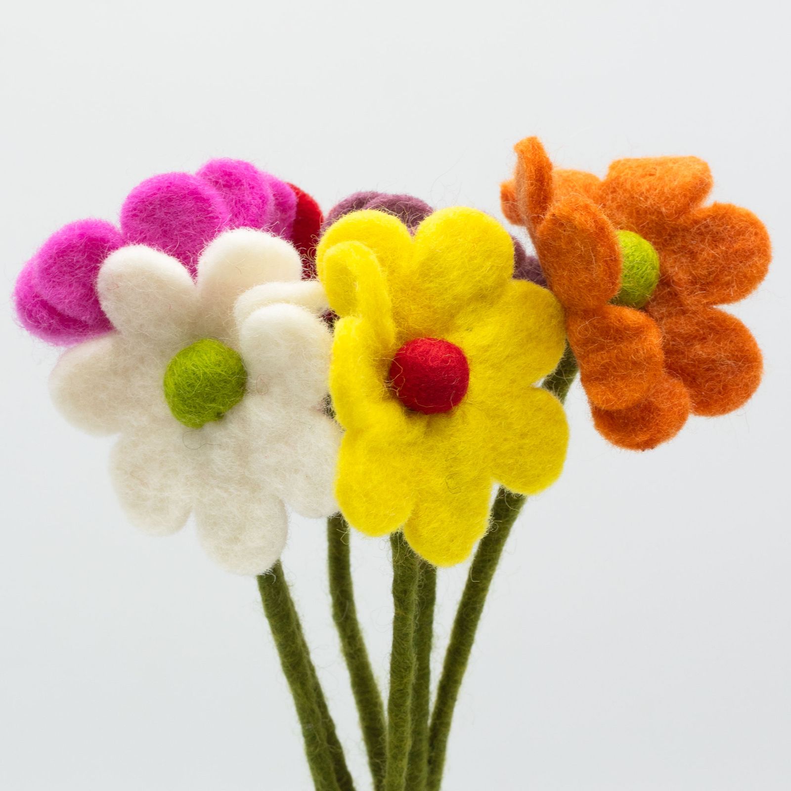 Flores de fieltro - Margarita (colores surtidos) - Imagen 4