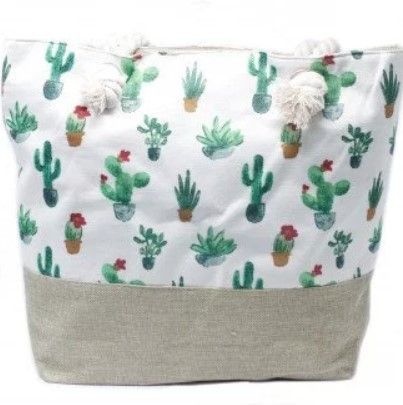 Bolso shopper con asa de cuerda - Mini Cactus - Imagen 2