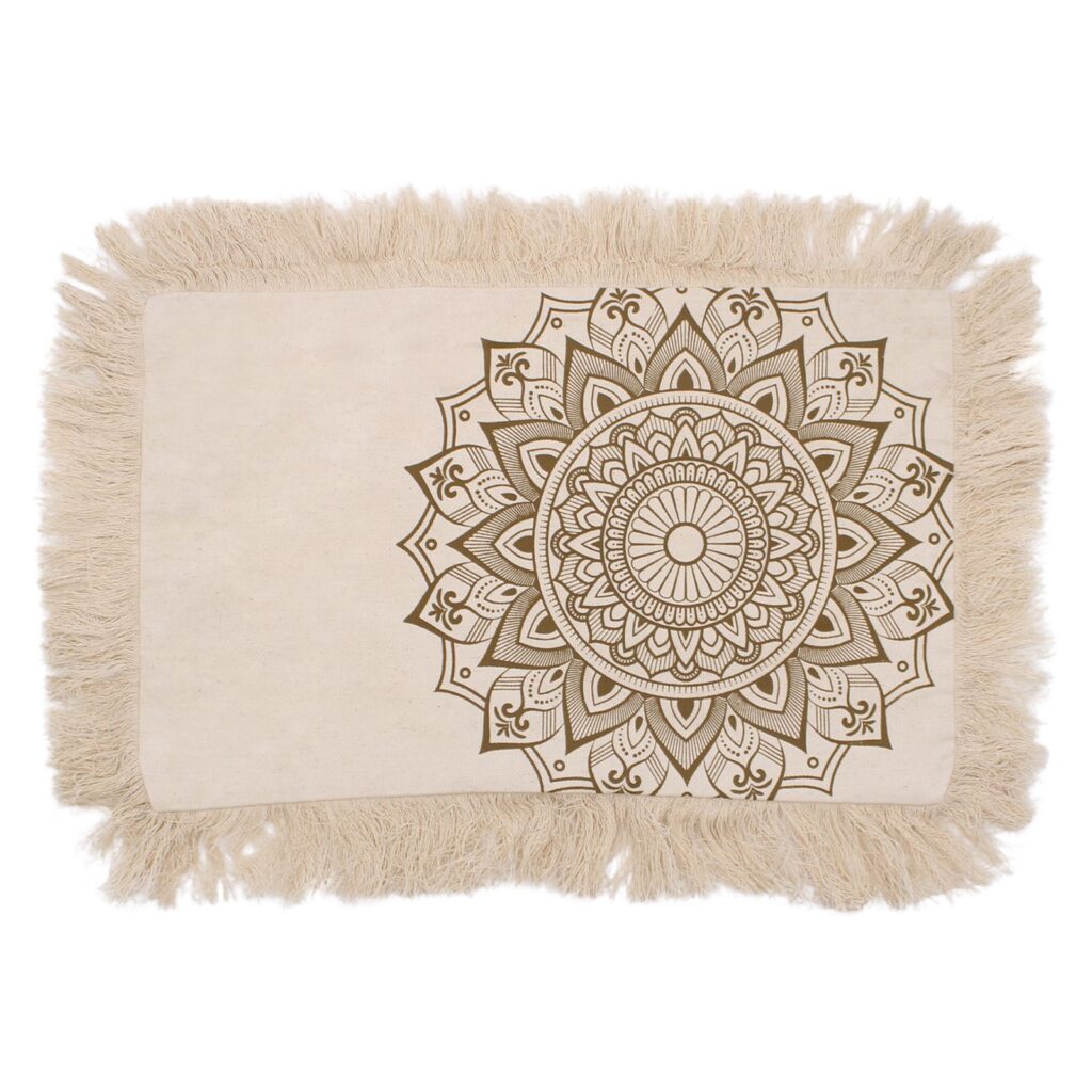 Cojín Lotus Mandala - 30x50cm - bronce
