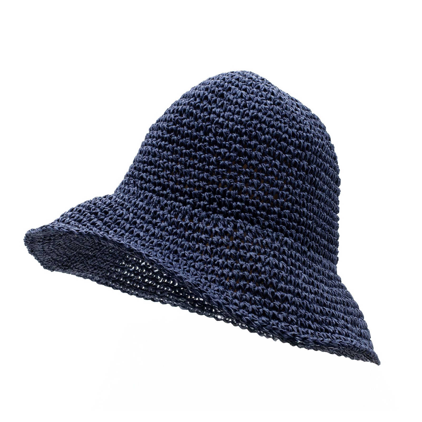 Nomad Sari Sombrero de paja de ala blanda para el sol - Azul marino