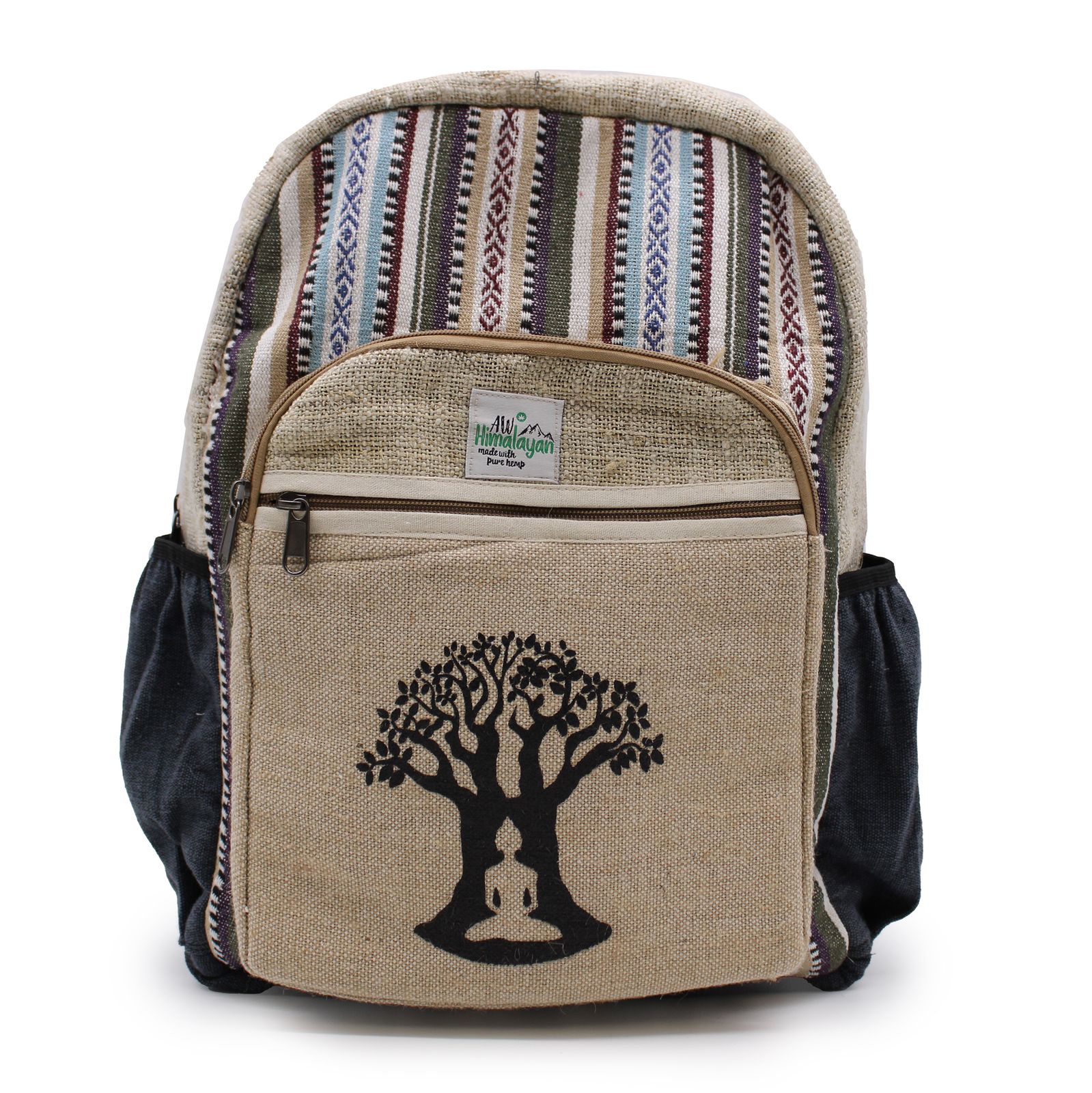 Mochila Grande De Cáñamo - Bohdi Tree Design - Imagen 5