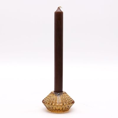 Portavelas reversible con diseño de flor para cena / vela de té - Ámbar - Imagen 3