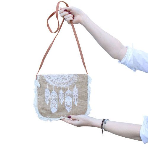 Bolso con flecos - Estampado Mandela - Imagen 4