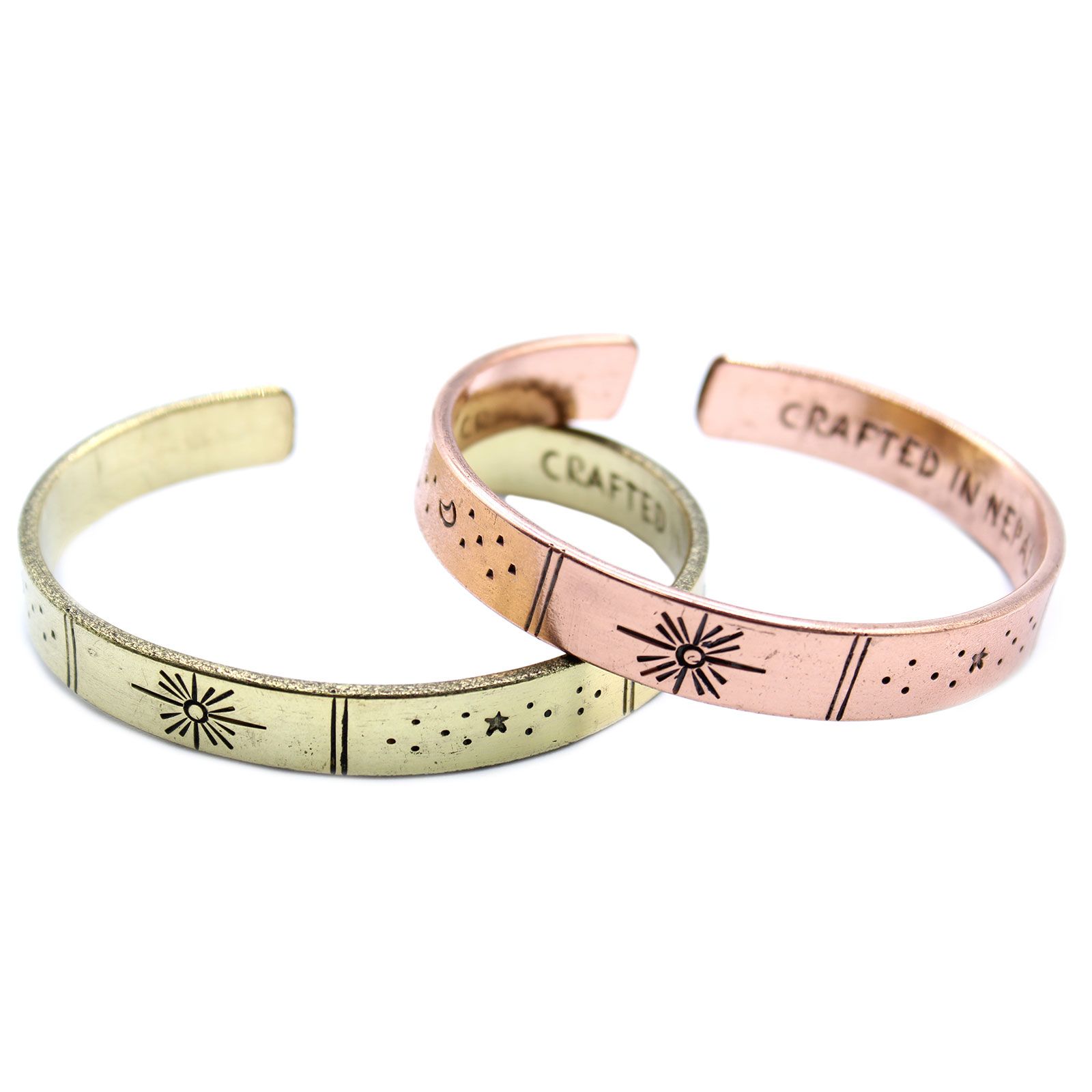 Pulsera de Inspiración - Latón Amanecer, Galaxia, Estrellas, Tierra - Imagen 3