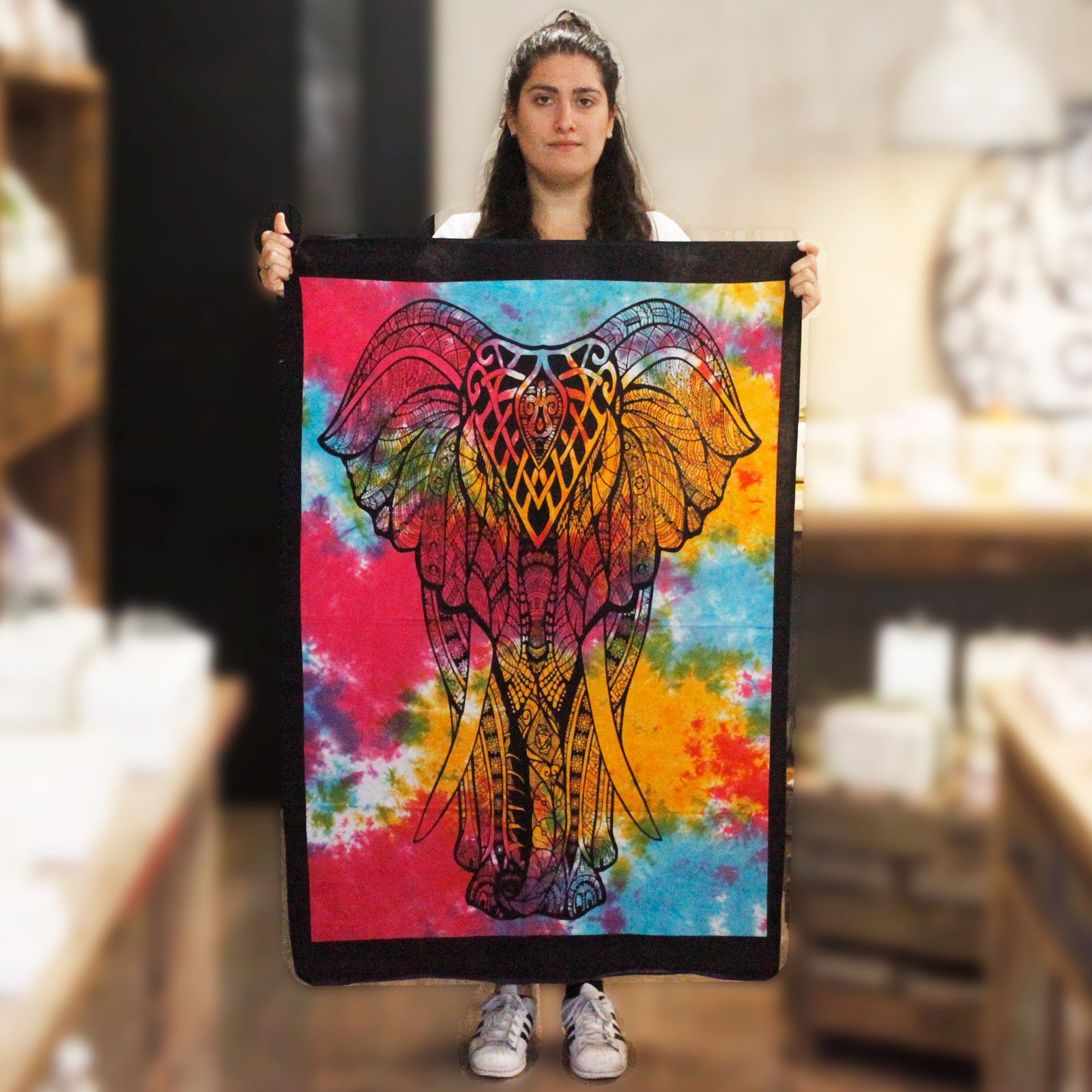 Arte de pared de algodón - Elefante - Imagen 2