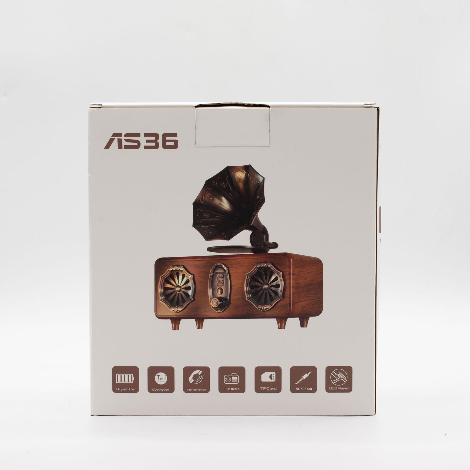 Altavoz de gramófono doble mini retro - Bluetooth - 5,4 vatios x 2 - Imagen 5
