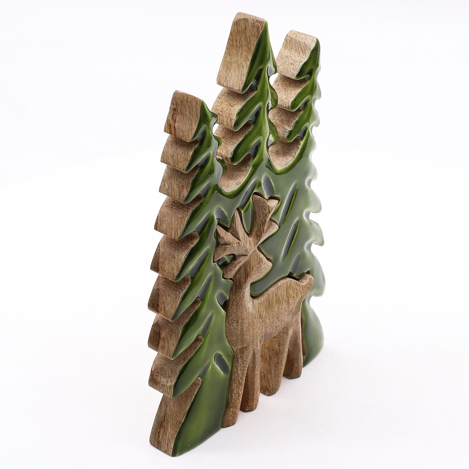 Perdido en el bosque - Ciervo en el bosque 3D Decoración de madera - 25x15cm - Imagen 8