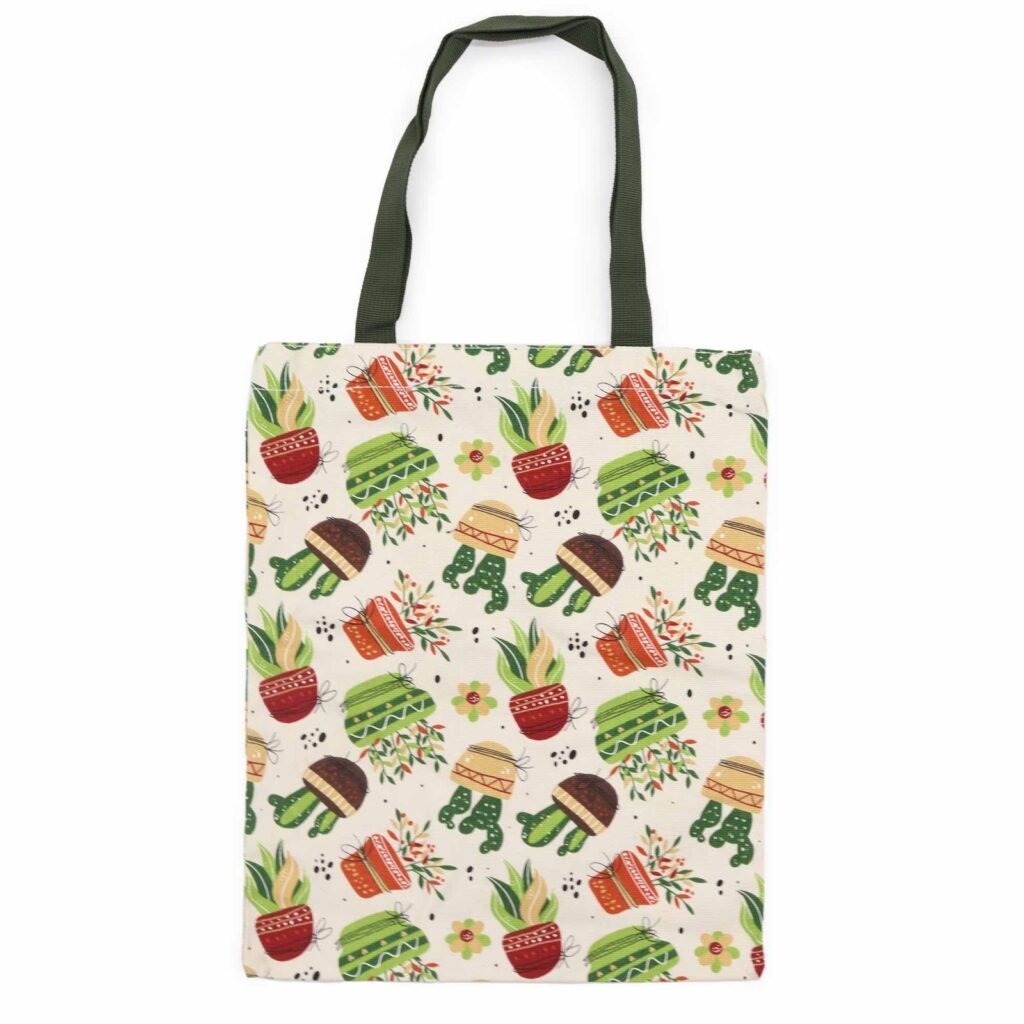 Bolsa clásica Tote con cremallera (Caktus Motiff) 40x34cm