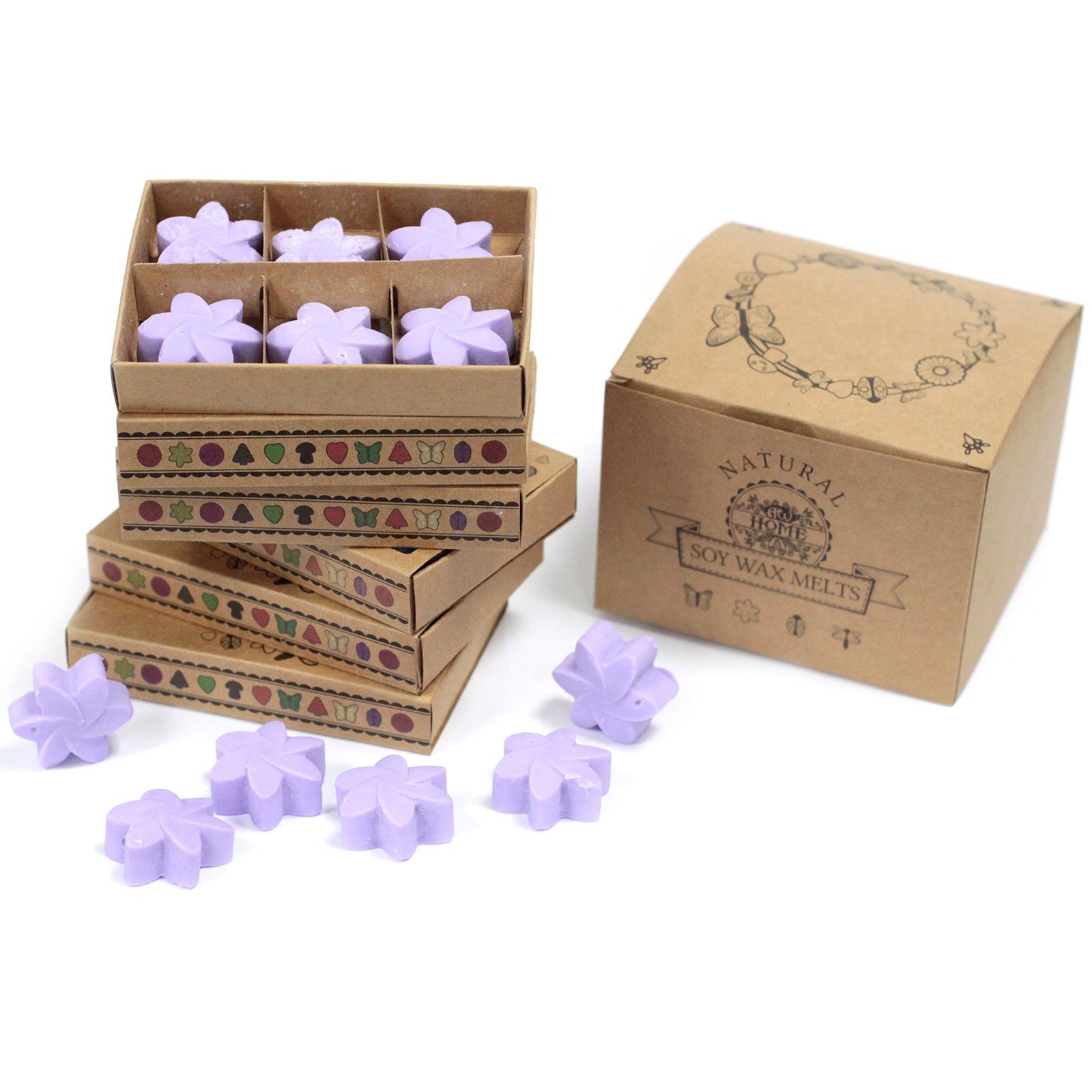 Caja de 6 ceras de Soja -Campos de lavanda - Imagen 2