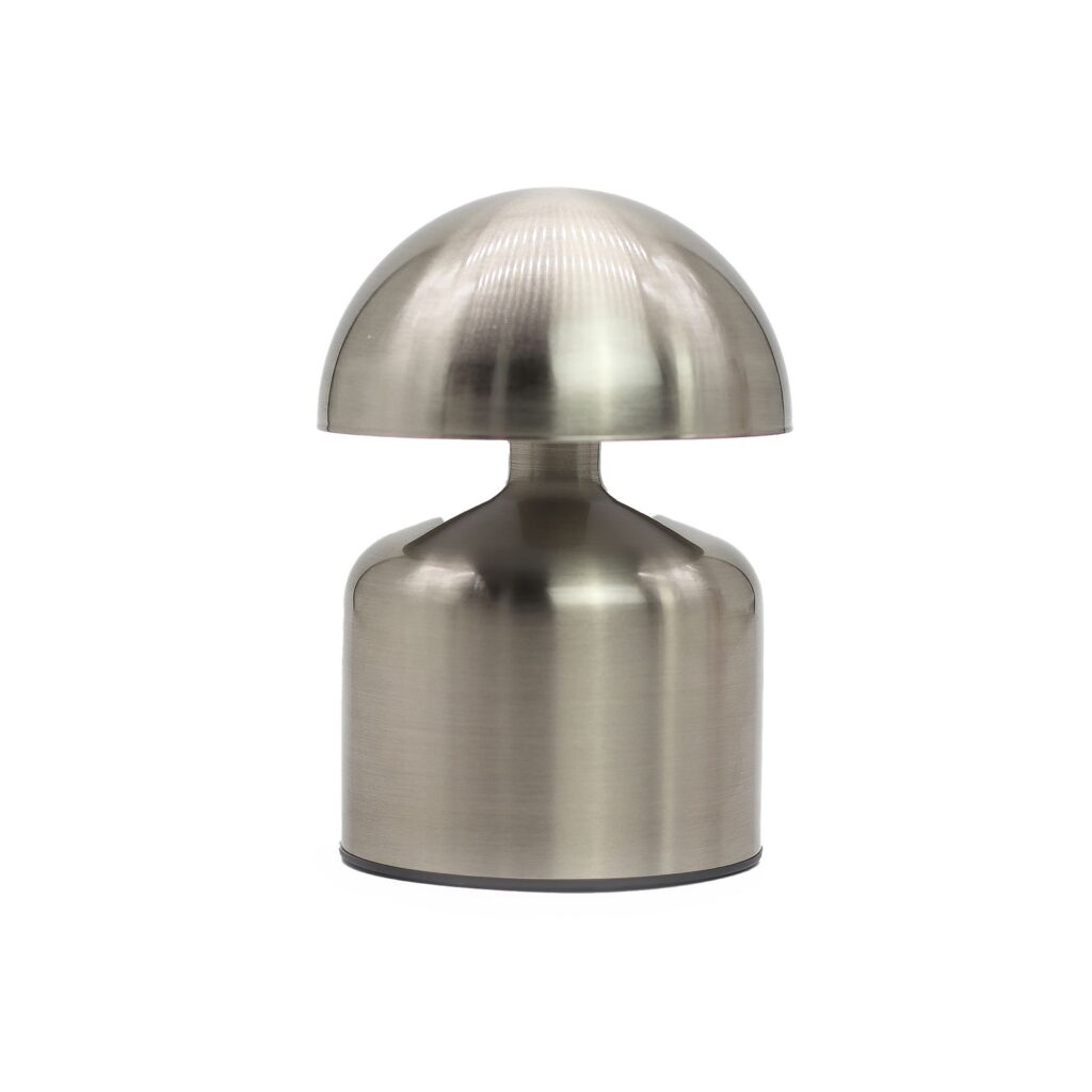 Lámpara táctil - Cúpula Champiñón Plateada - USB (C) - Recargable (400 Vatios)