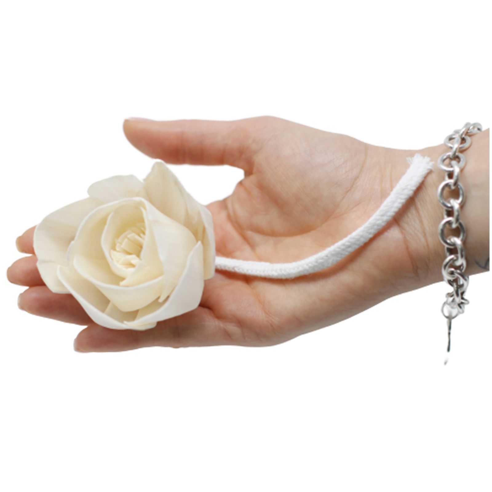 Difusor de Flores Naturales - Rosa Grande en Cuerda - Imagen 8