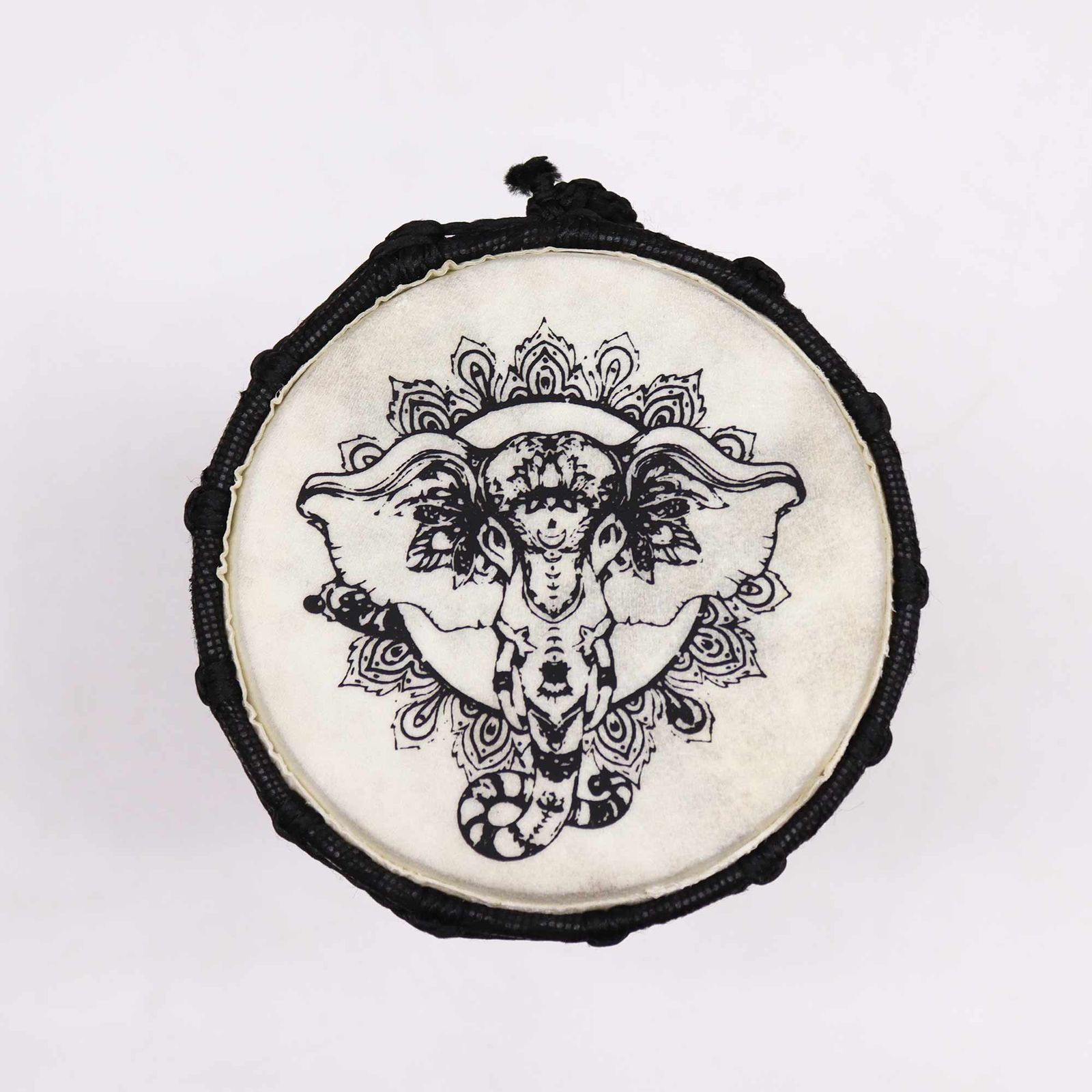 Tambor Djembe hecho a mano con tapa ancha - 20cm - Imagen 3