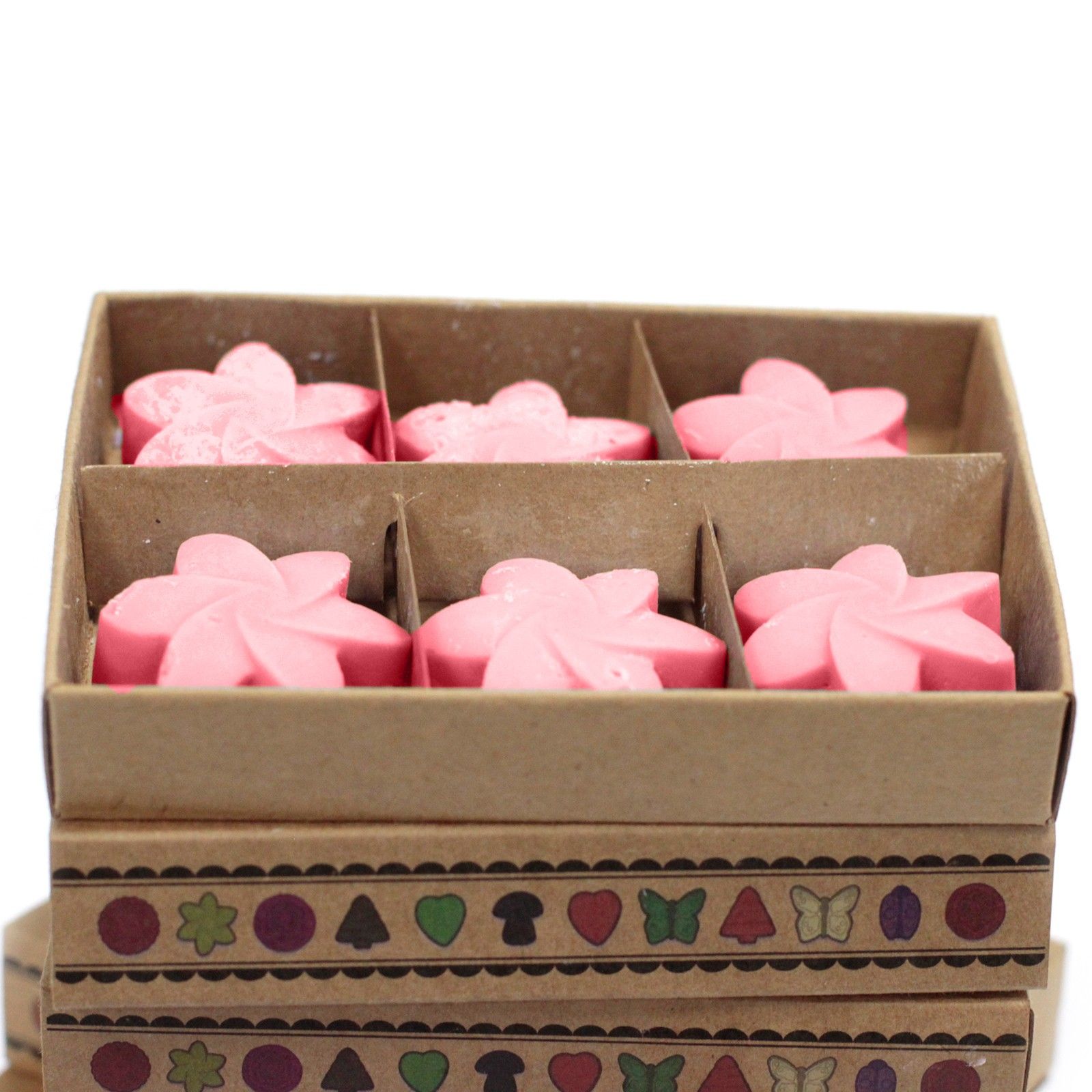 Caja de 6 ceras de Soja - Rosa clásica - Imagen 4