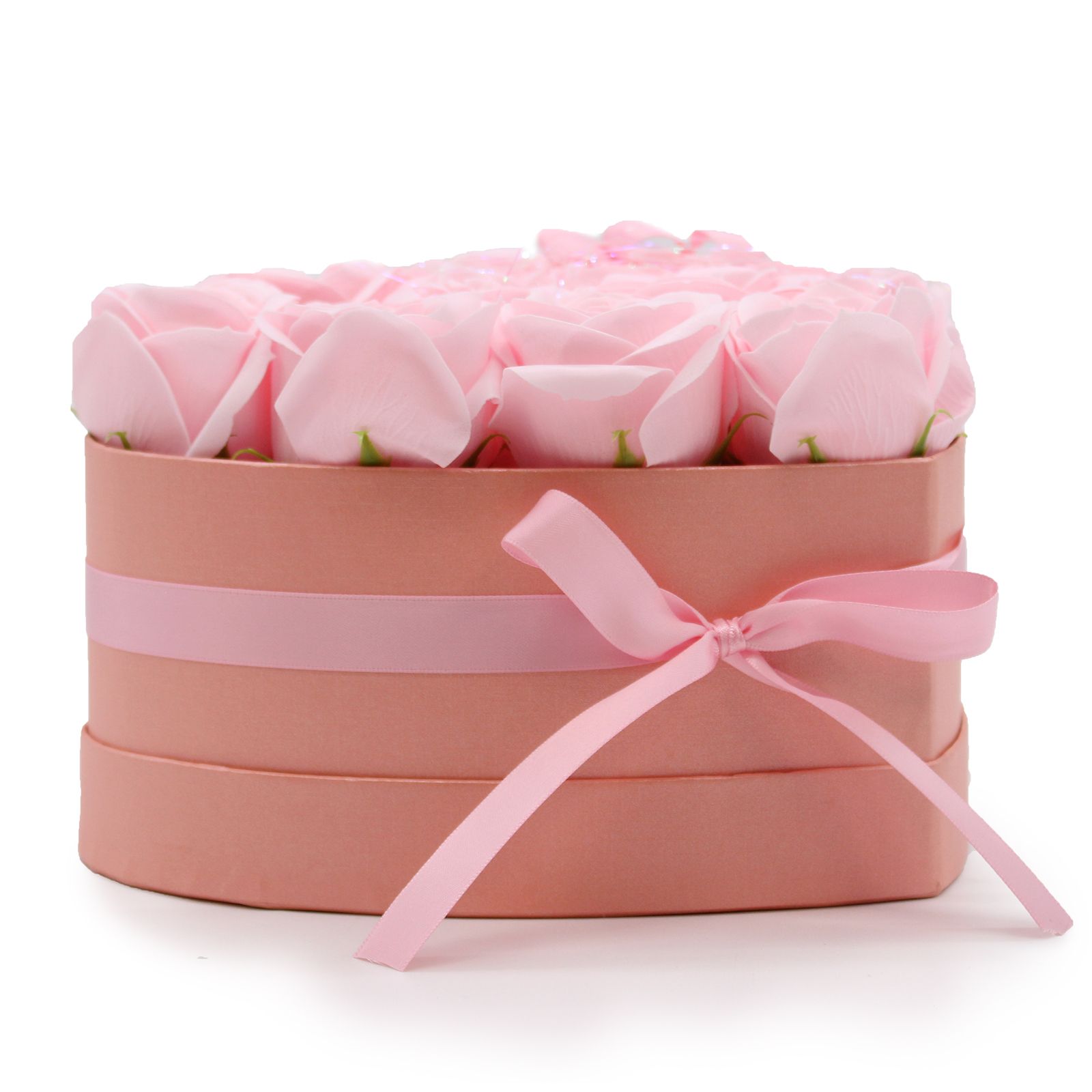 Caja de Regalo - Flor de Jabón 13 Rosas Rosas - corazon - Imagen 3