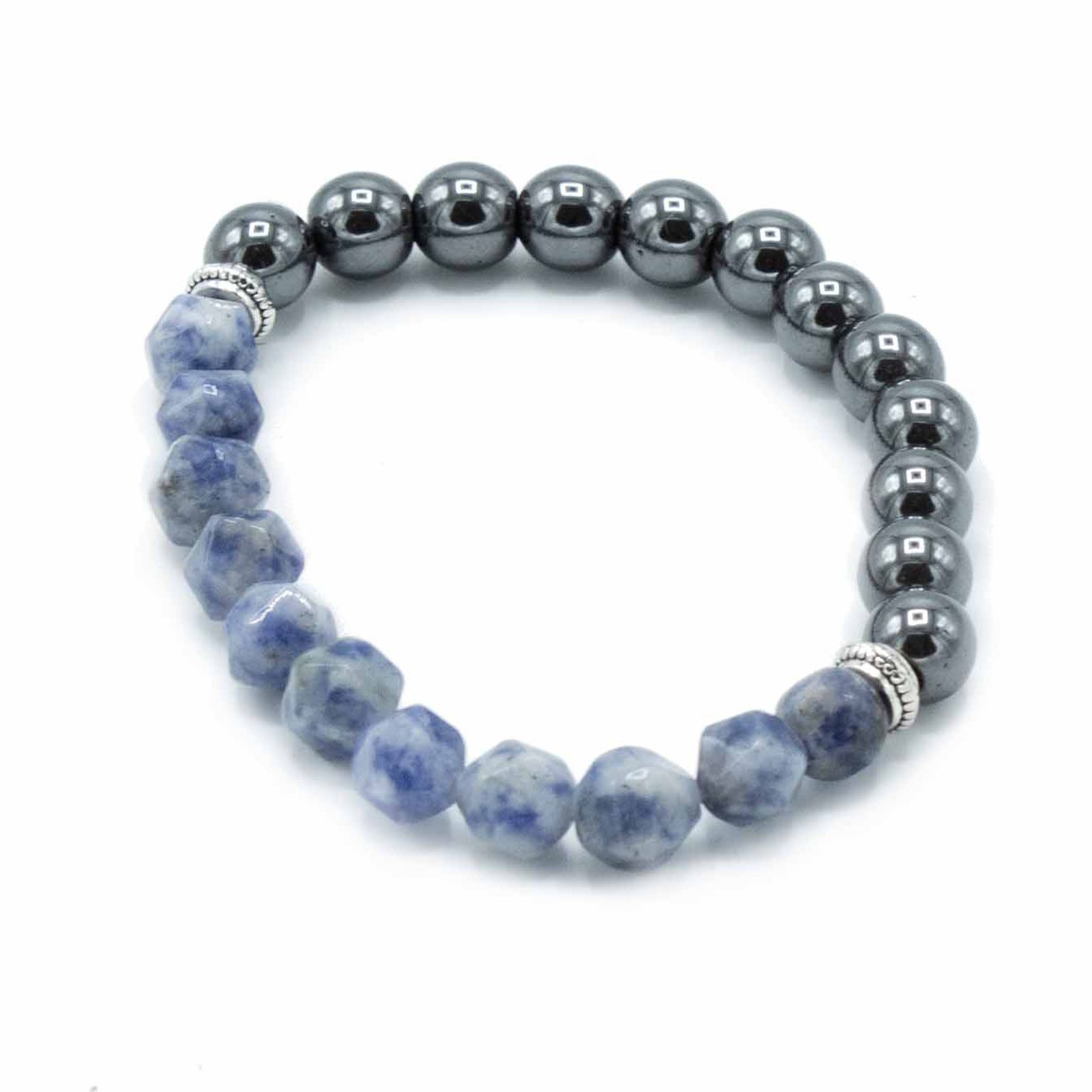 Pulsera de Piedra Preciosa Tallada - Sodalita Magnética - Imagen 2