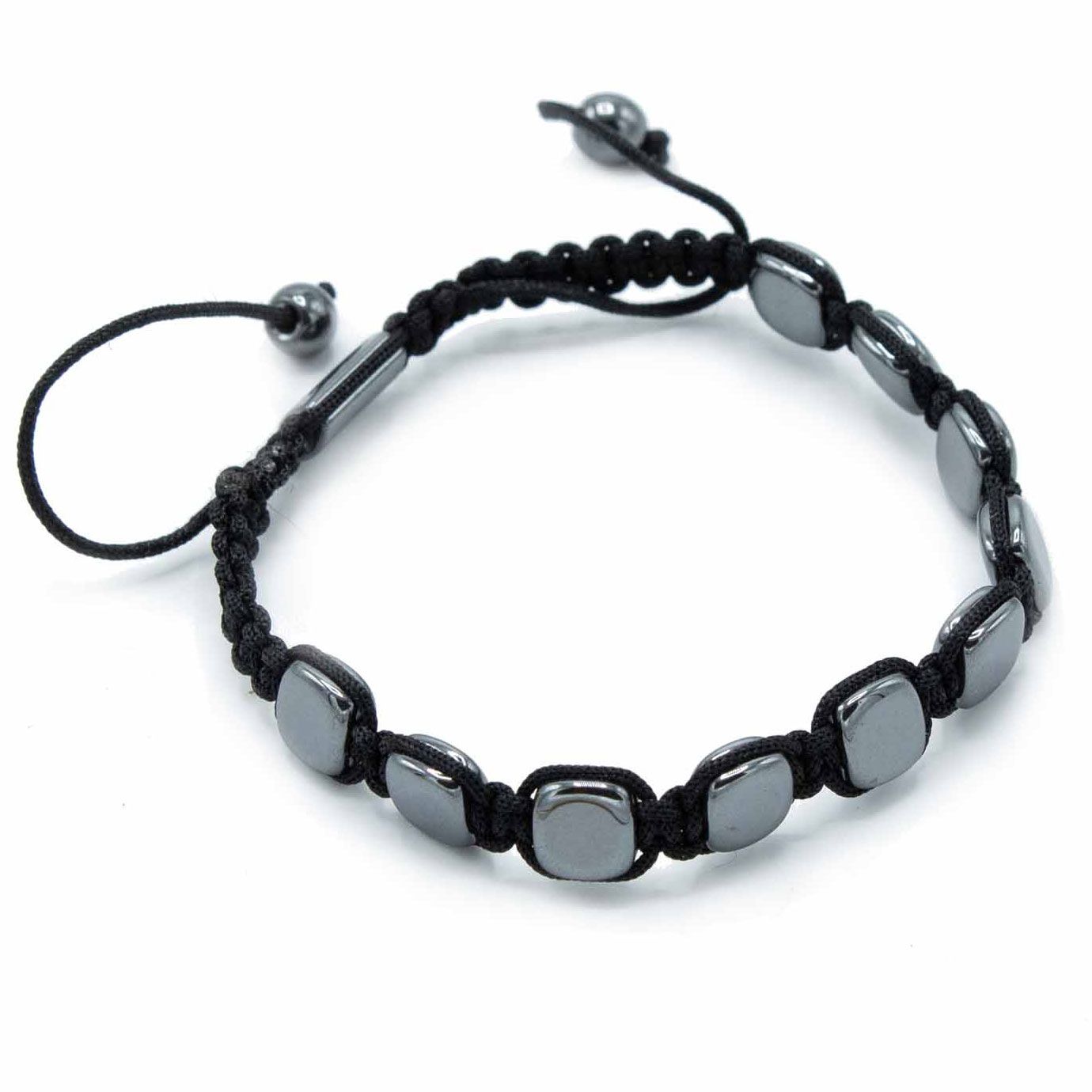 Pulsera Magnética Shamballa de Hematita - Esquinas Redondeadas - Imagen 2