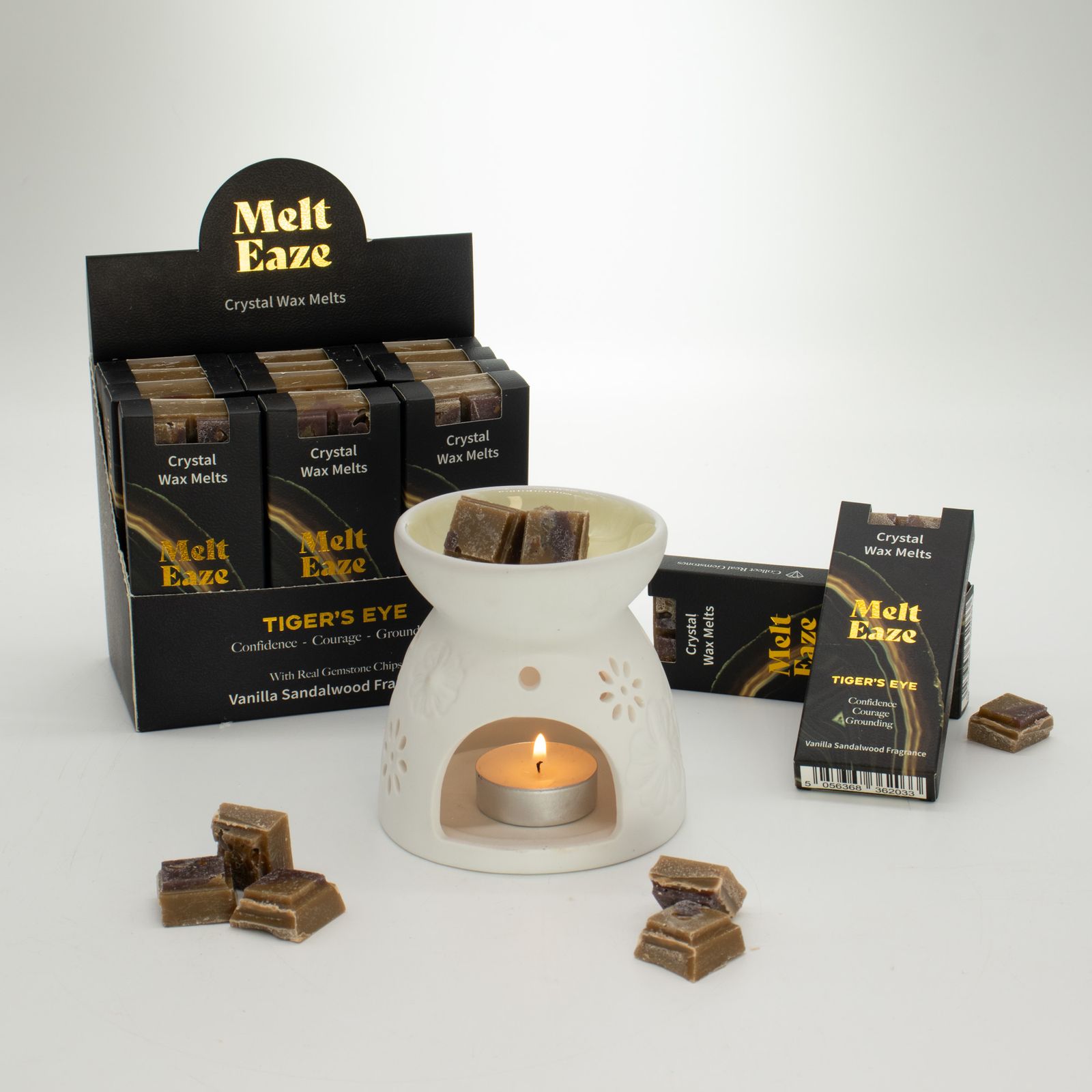 MeltEaze Wax Melts 50g - Tigereye Strength - Vainilla Sándalo - Imagen 2
