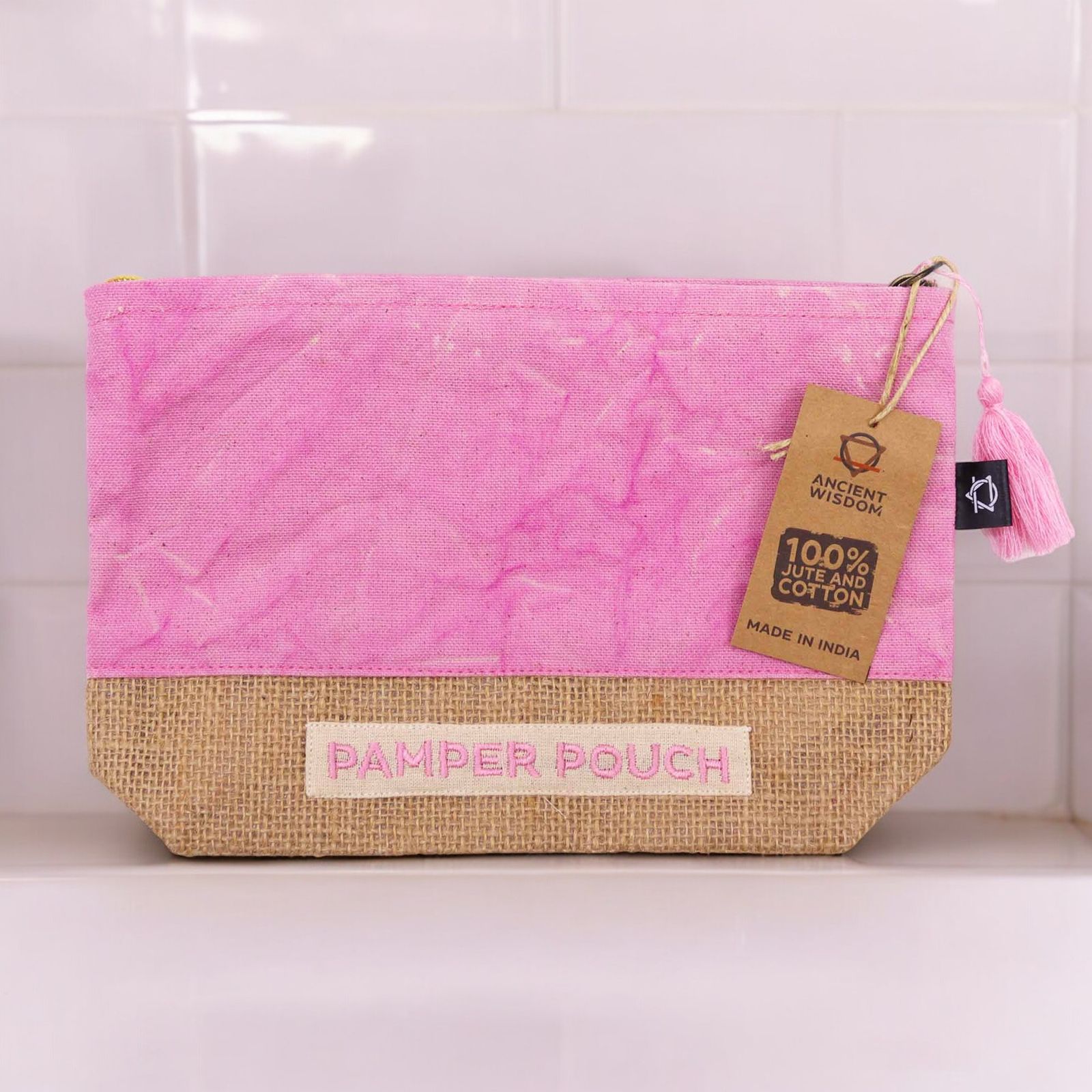Bolsa de Cuidado Personal - Rosa y Púrpura - Lavado a Piedra - Imagen 3