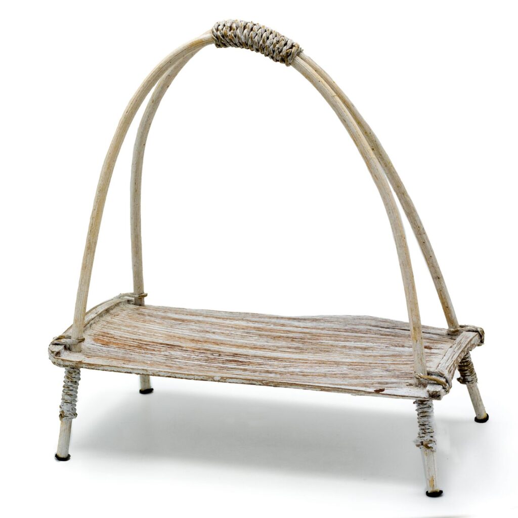 Soporte para Té de Hoja de Coco - Acabado Blanco