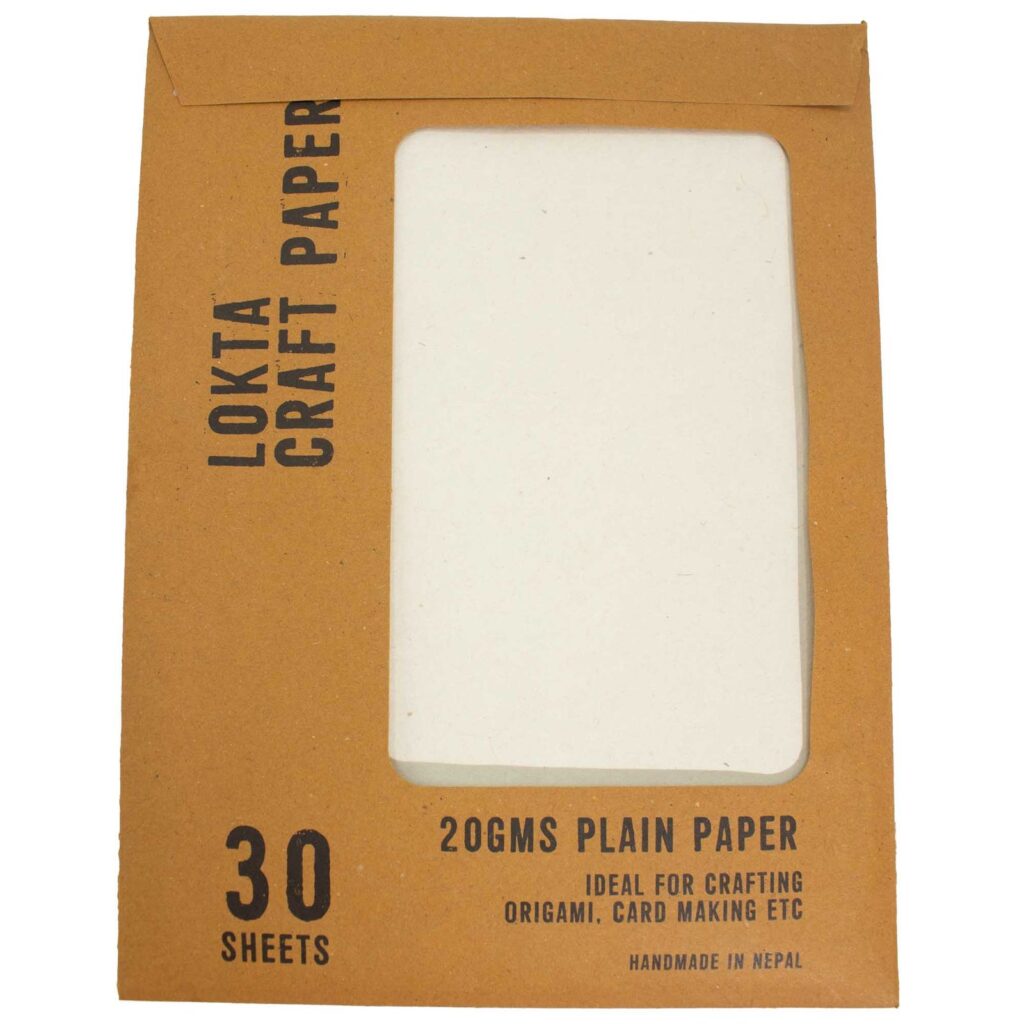 Paquete de 30 hojas de papel Lokta artesanal A4 - 20 gramos - liso