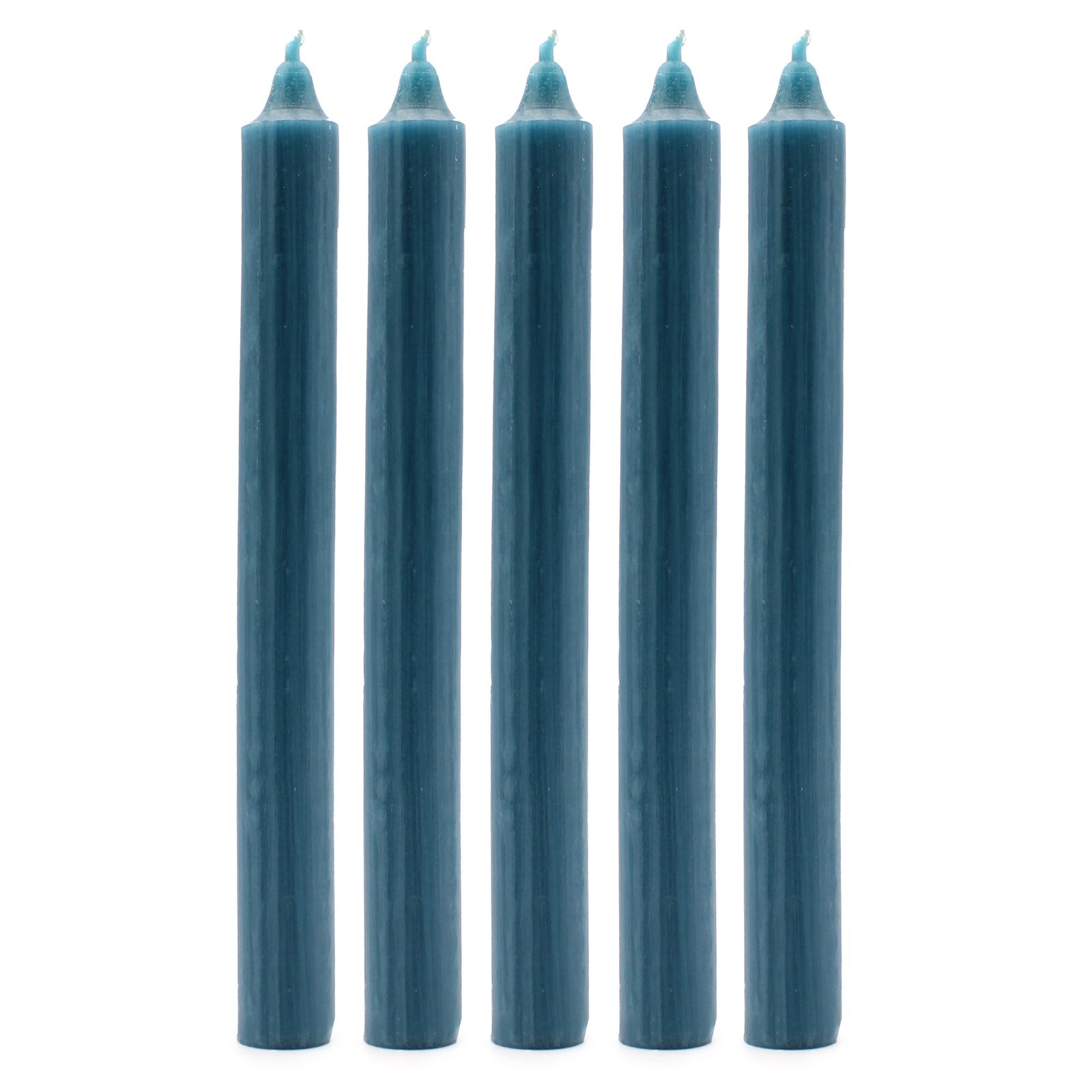 Juego de Velas de Mesa de Color Sólido - Pack de 21 - Teal Rústico - Imagen 3