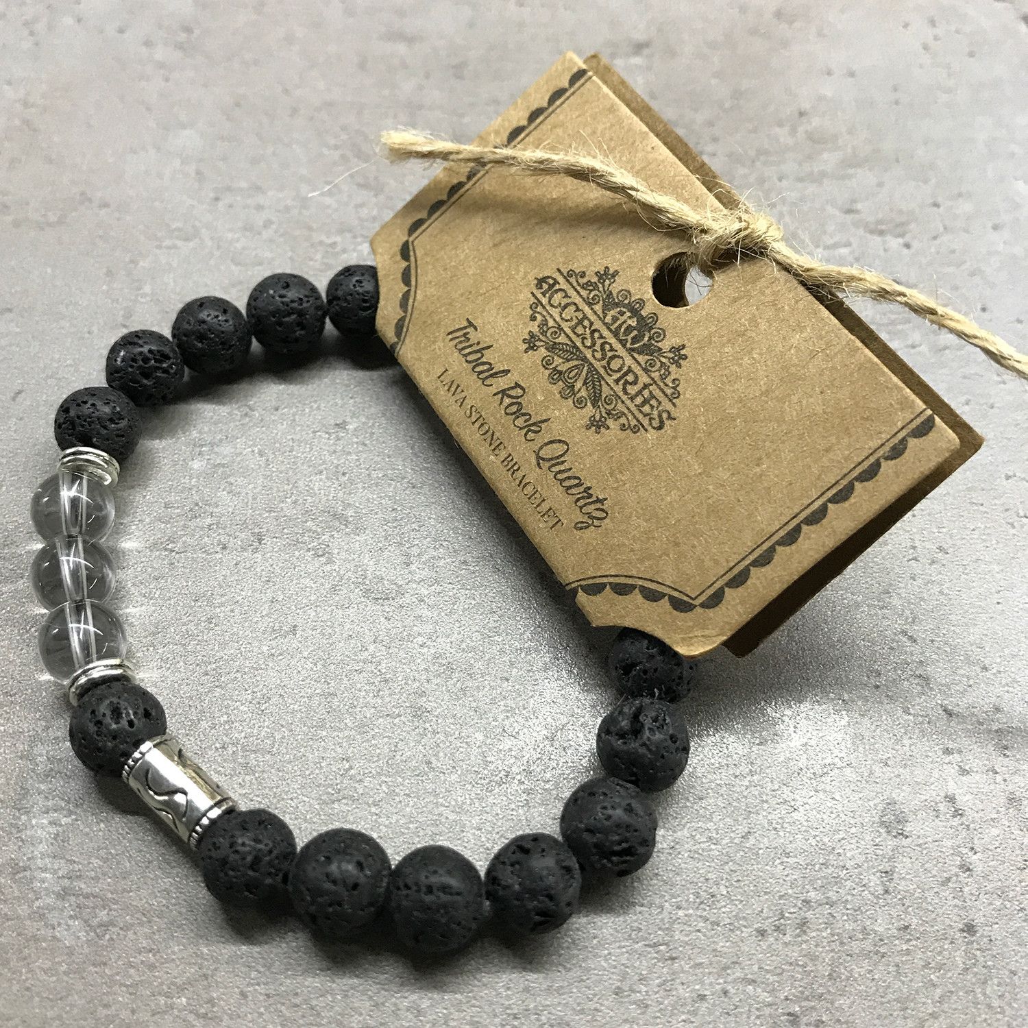 Pulsera de Piedra de Lava - Pescado - Amatista - Imagen 3