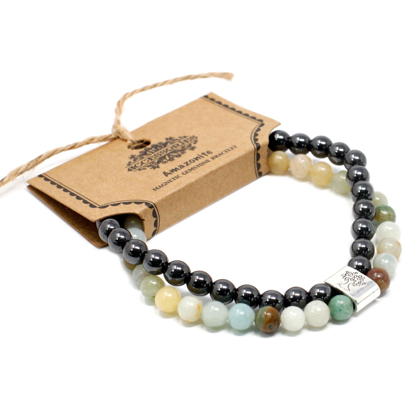 Pulsera de Piedras Preciosas Magnéticas - Amazonite - Imagen 5